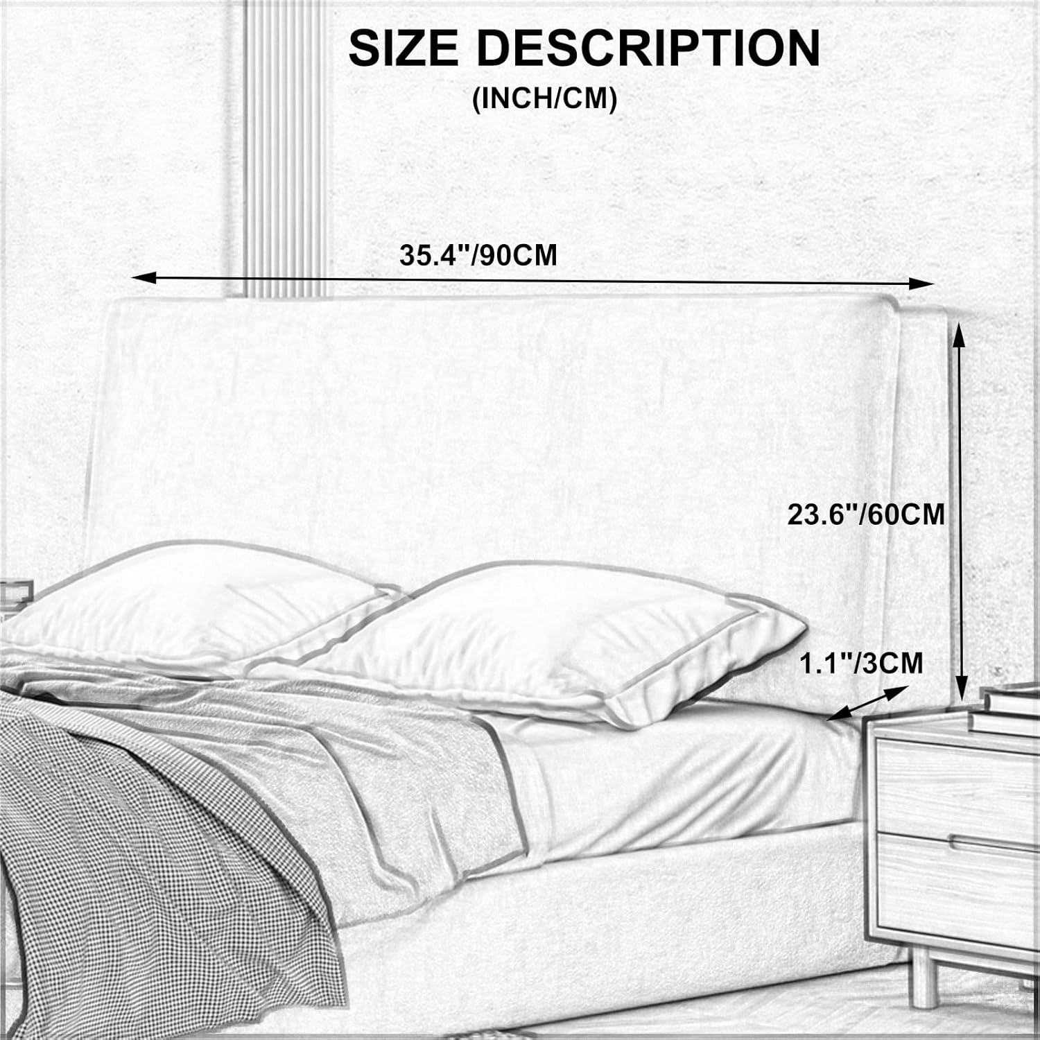 ZZYK Headboard Backrest Pillow for Beds Without Headboard