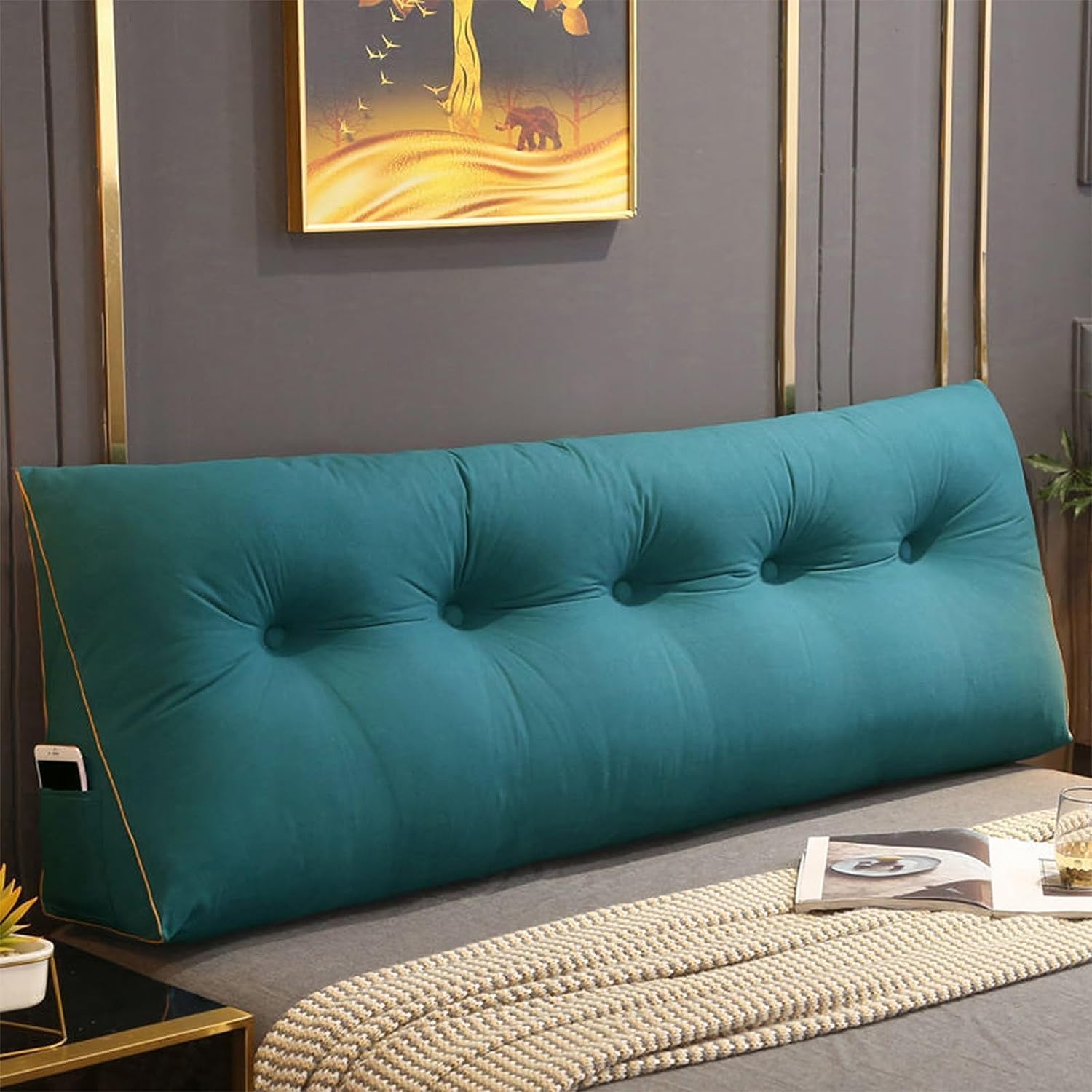 COZMAX Soft Reading Bed Cushion with Headboard