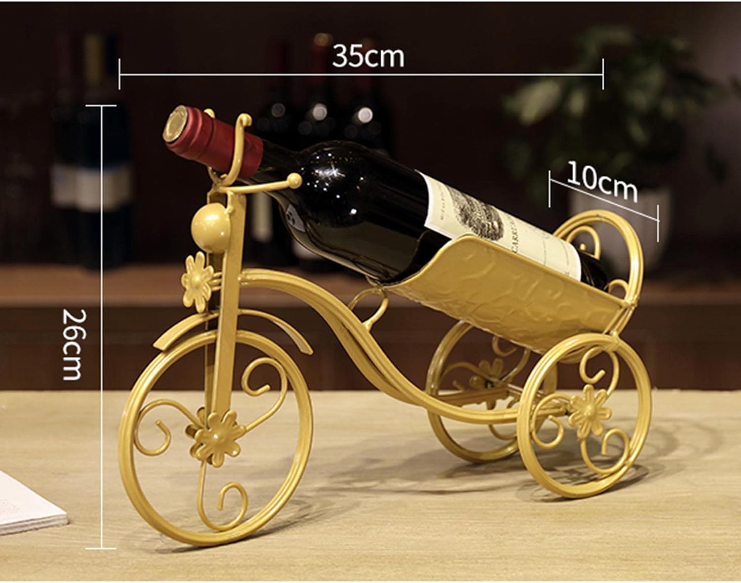 JUSHZ Freestanding Wine Rack 35x10x26cm Silver