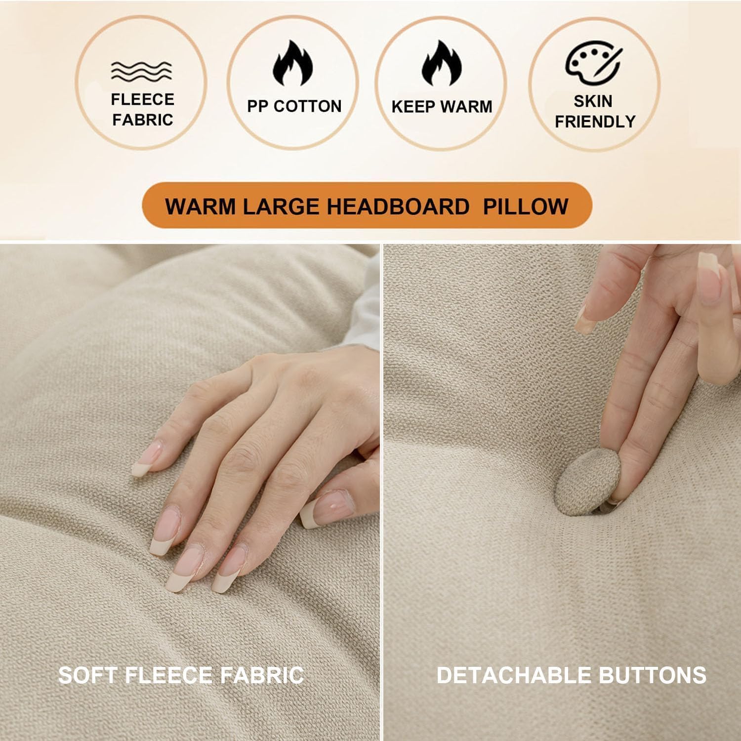 Triangle Headboard Pillow for Reading and Back Support