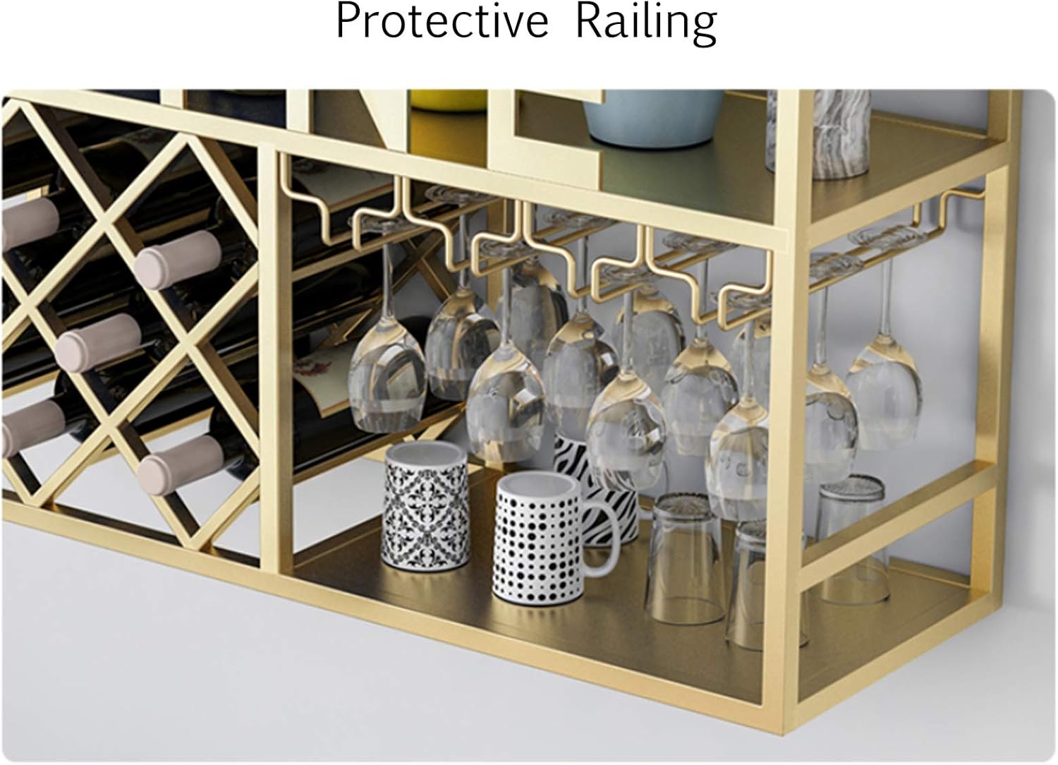 Pimex Wall-Mounted Wine Rack Durable Stylish Storage Solution for Home
