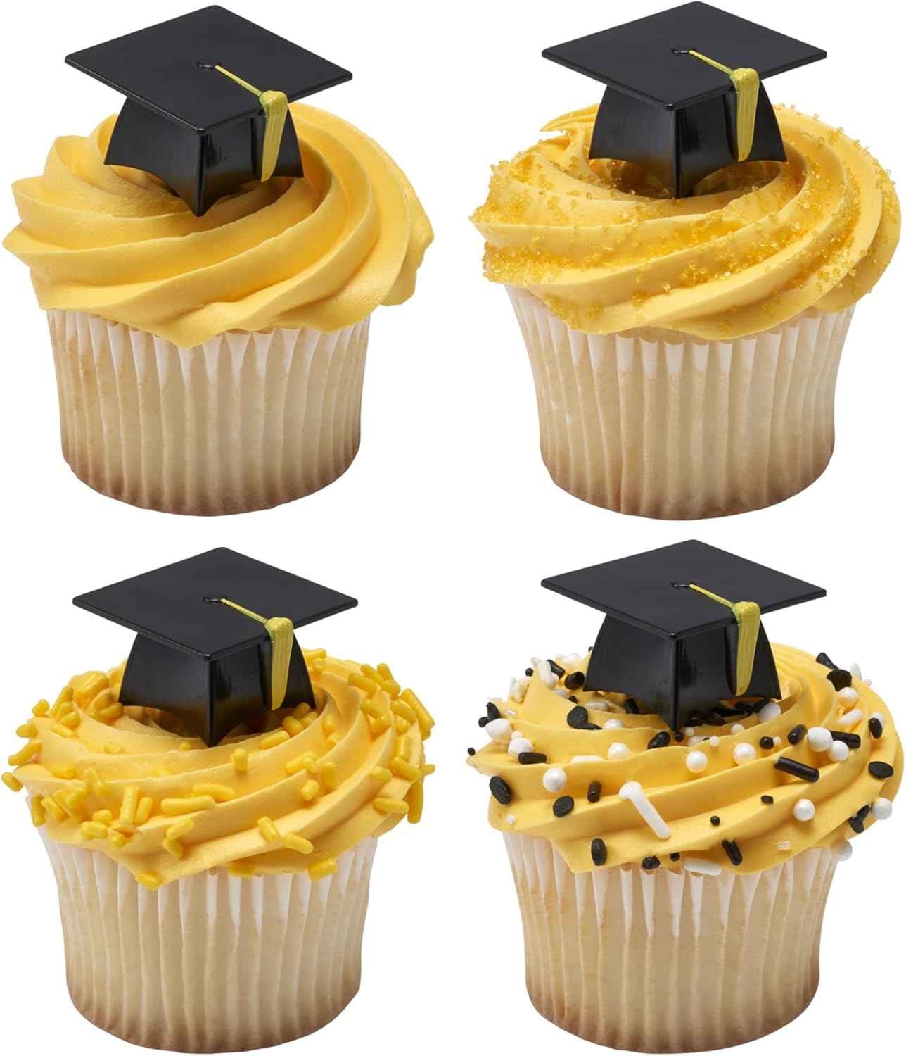 DecoPac Graduation Hat Cupcake Toppers - 24 Pack