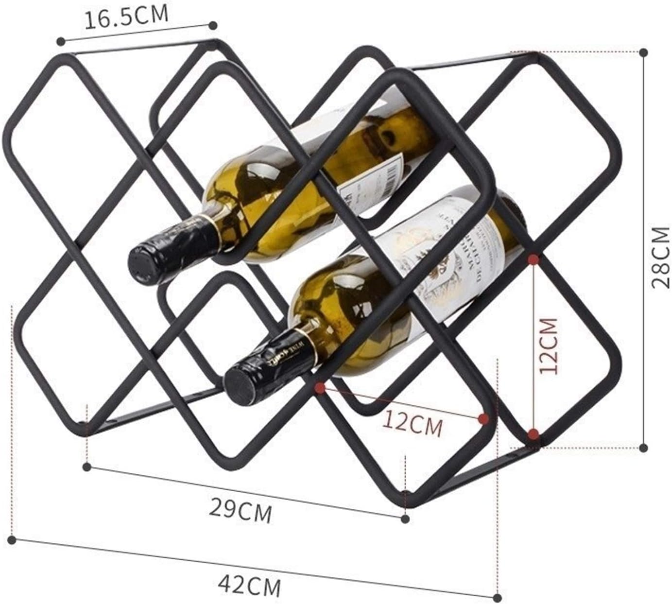 HHWKSJ Wine Rack - 8 Bottle Storage Rust-Proof Design