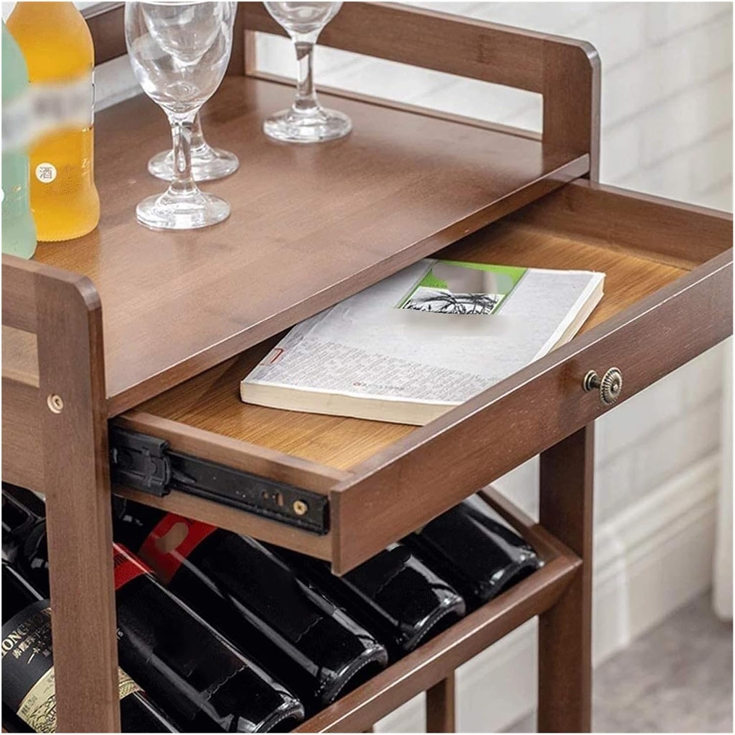 OXOAMP Freestanding Wine Rack with Wheels