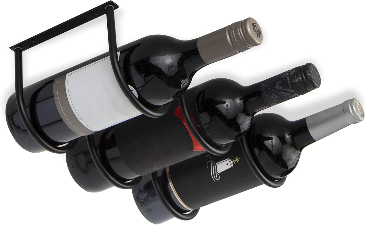 Wallniture Dijon 3-Bottle Wall Mounted Wine Rack