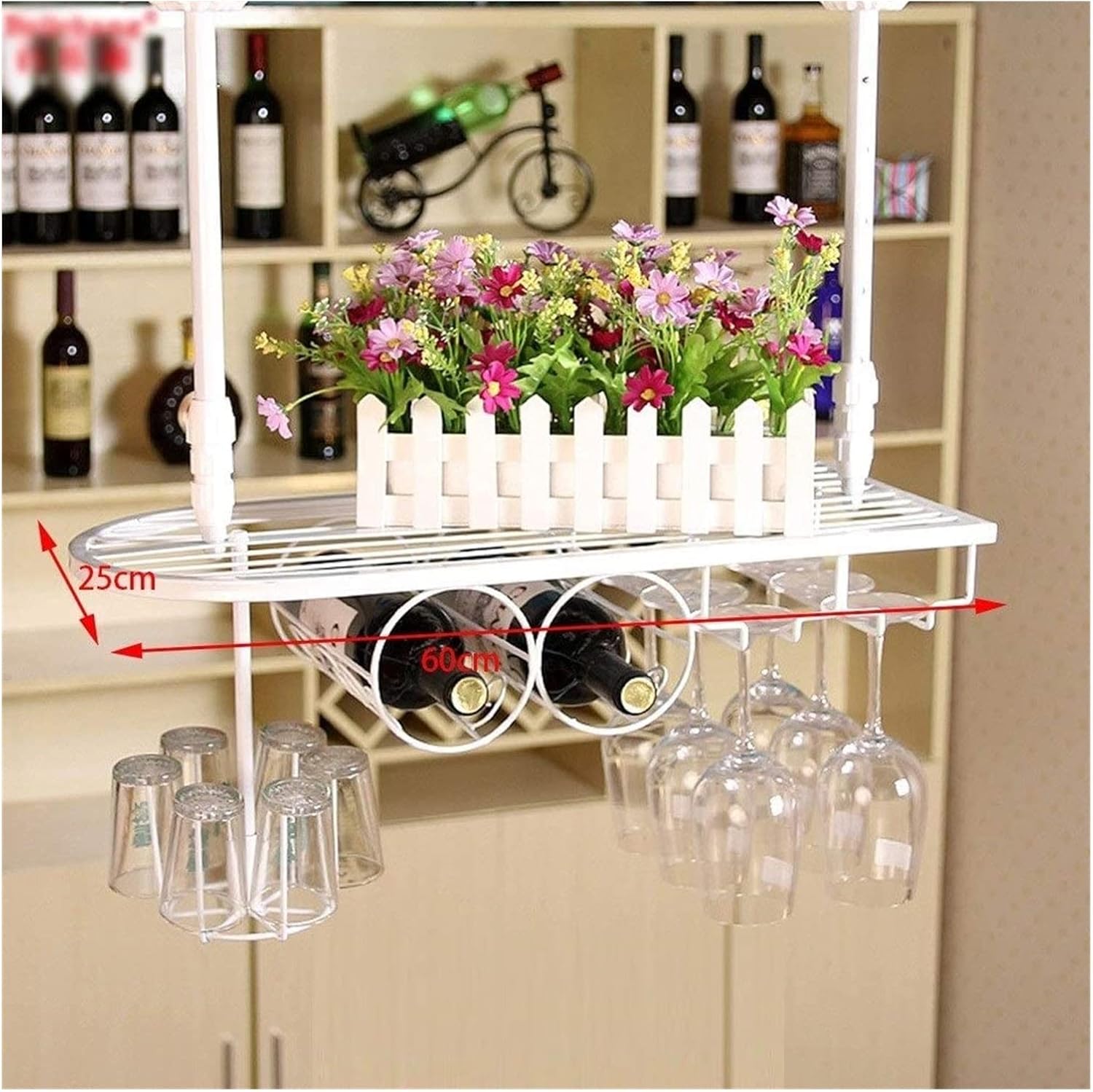 ALDEPO Wine Glass Holder Wrought Iron