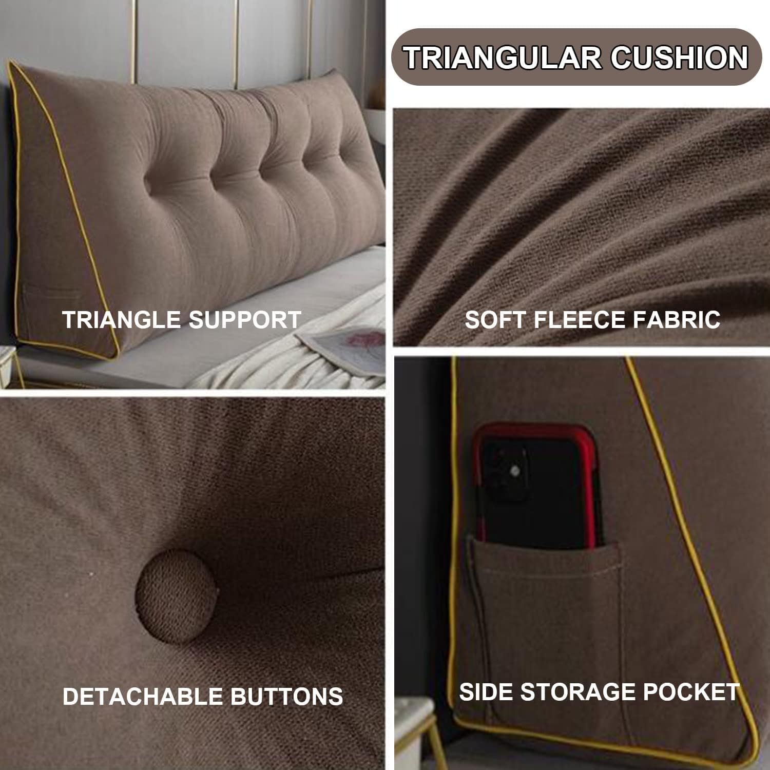 COZMAX Reading Pillow with Detachables and Zipper
