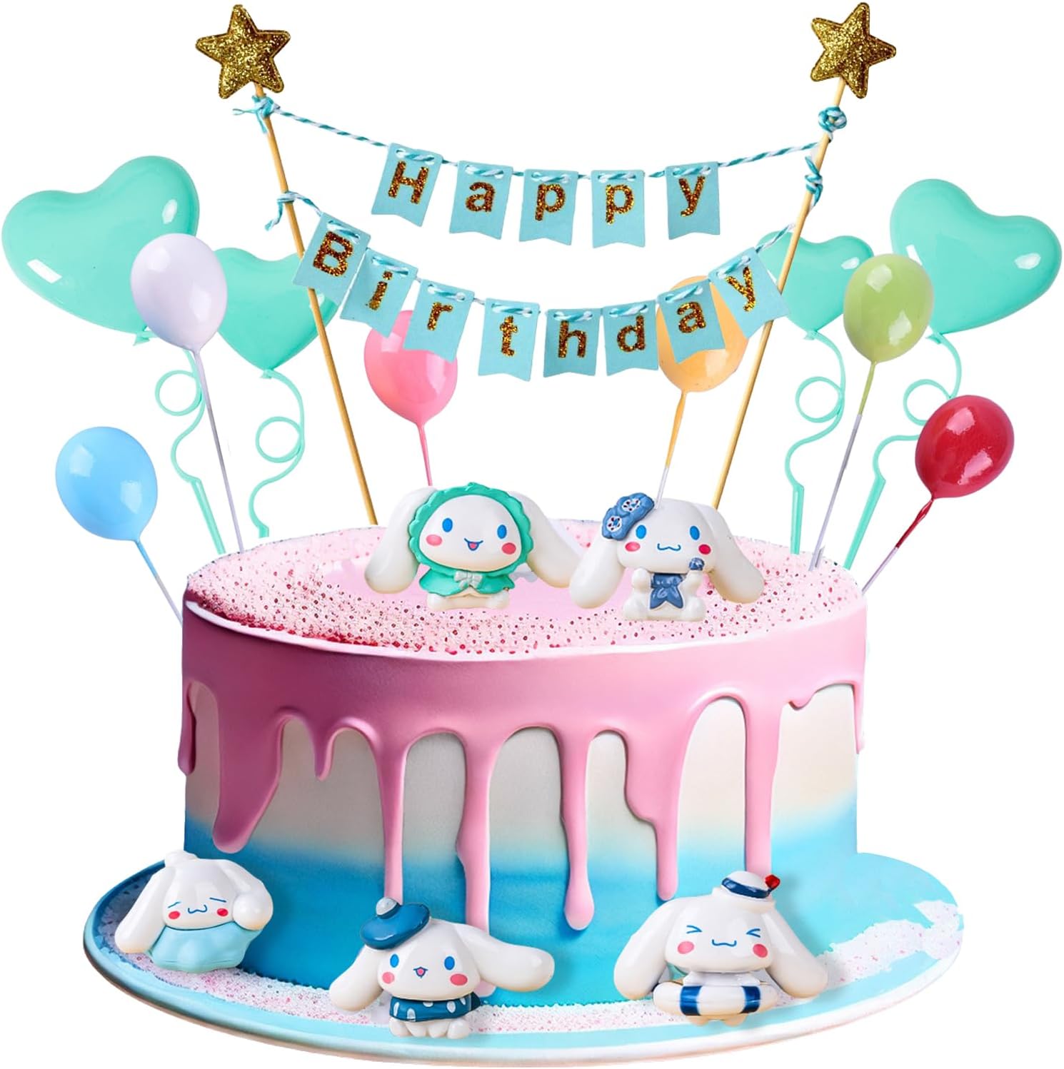 Educatgame Kawaii Anime Cake Topper Set