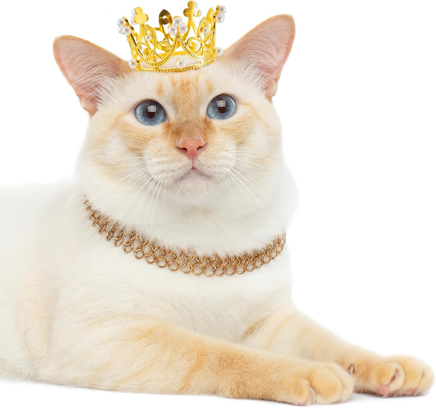 Jetec 4 Pcs Small Crown Cake Topper Gold Classic