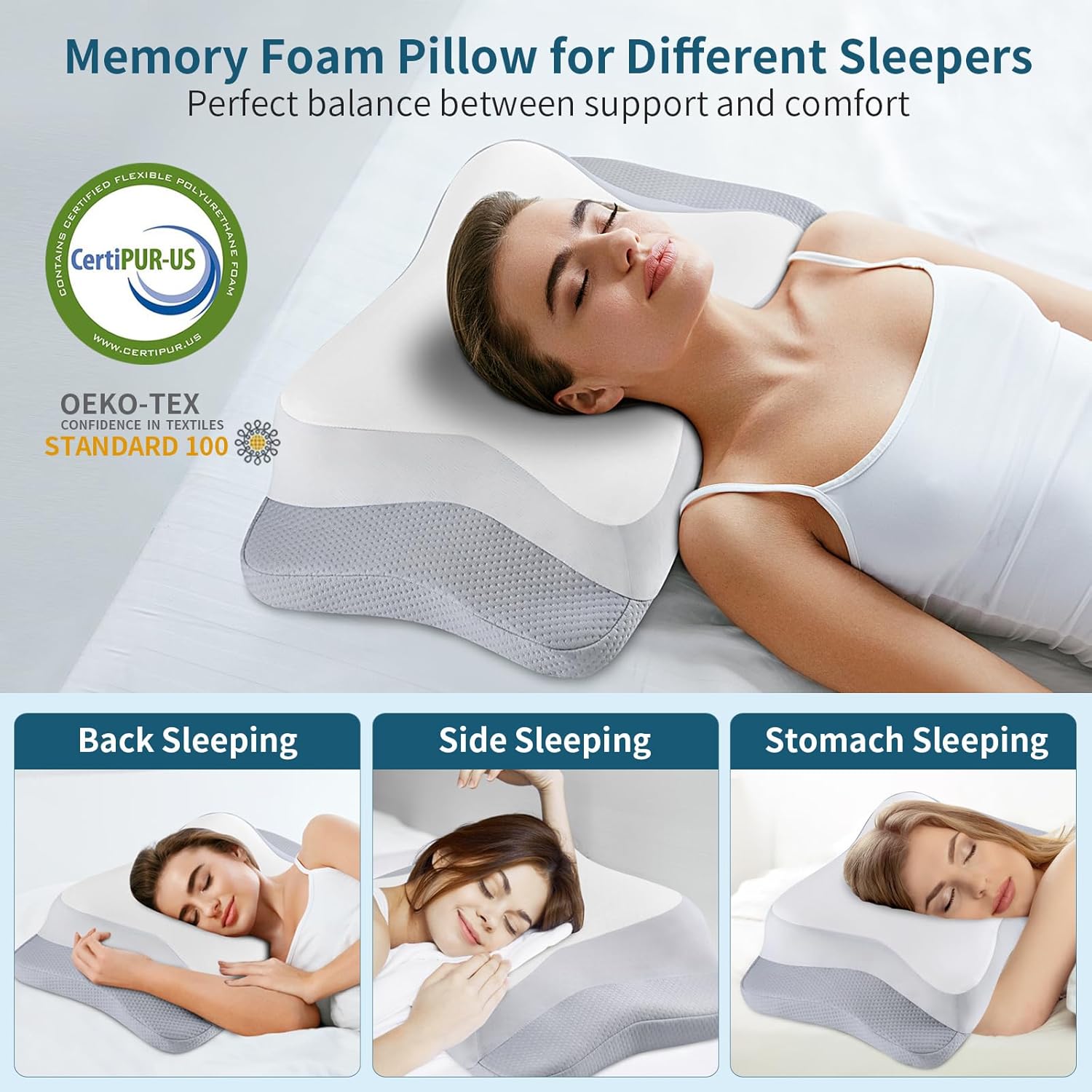 Cooling Cervical Pillow for Neck Pain Relief