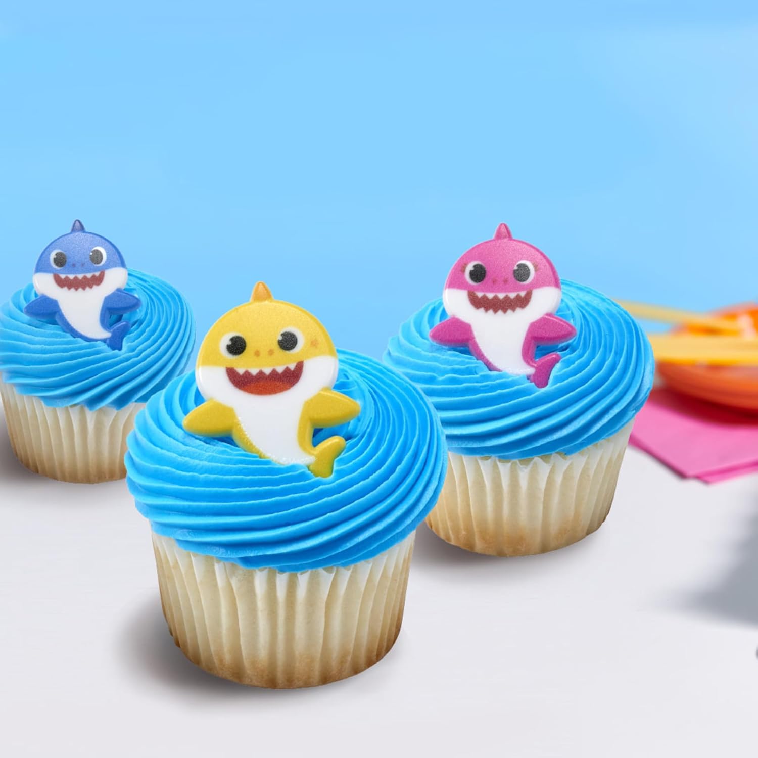 DecoPac Pinkfong Baby Shark 24 Cupcake Toppers 1