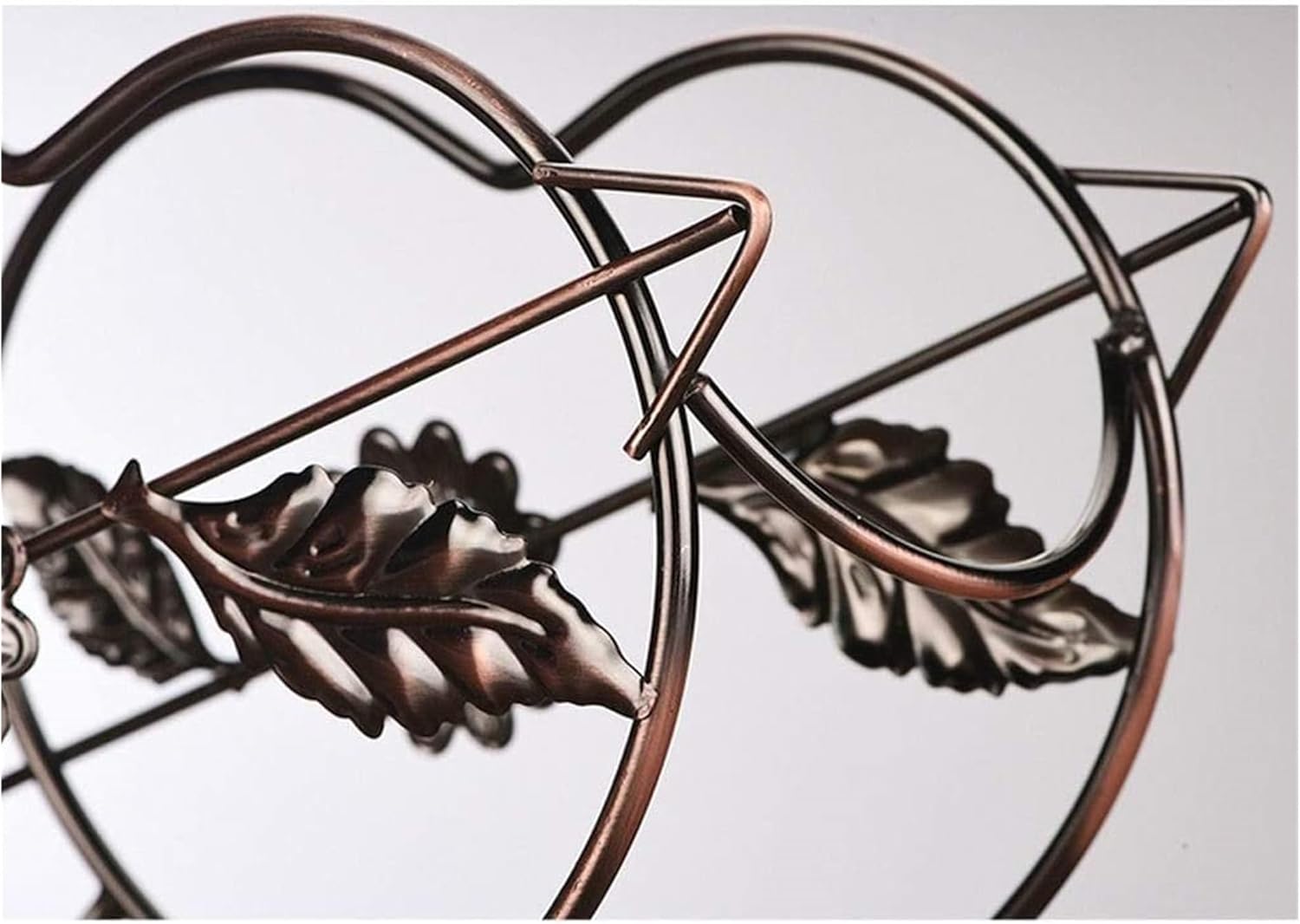 Freestanding Wine Rack in Heart Shape with Bronze Finish