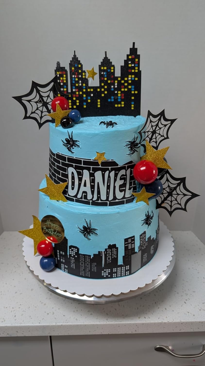 48Pcs Spider Birthday Decoration Set