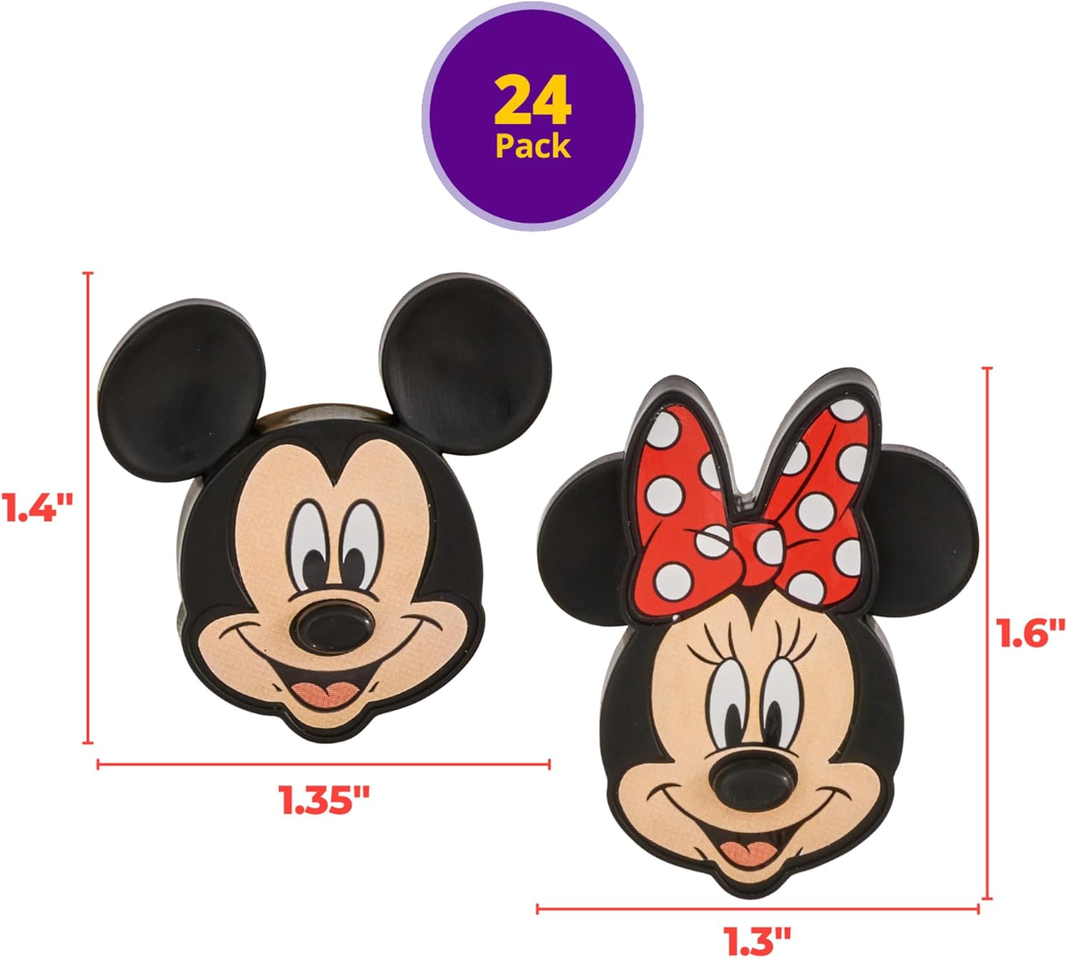 DecoPac Disney Mickey Mouse and Minnie Mouse Cupcake Rings - 24 Pack 1