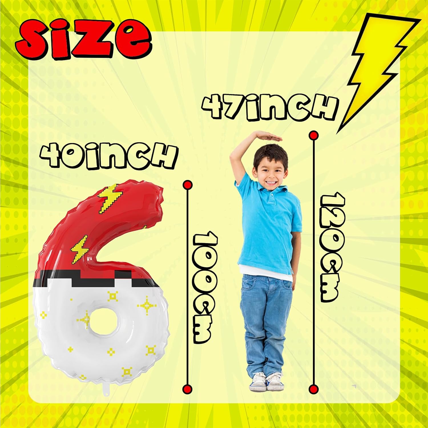 40 Inch Giant Red White Cartoon Number Foil Balloons Set