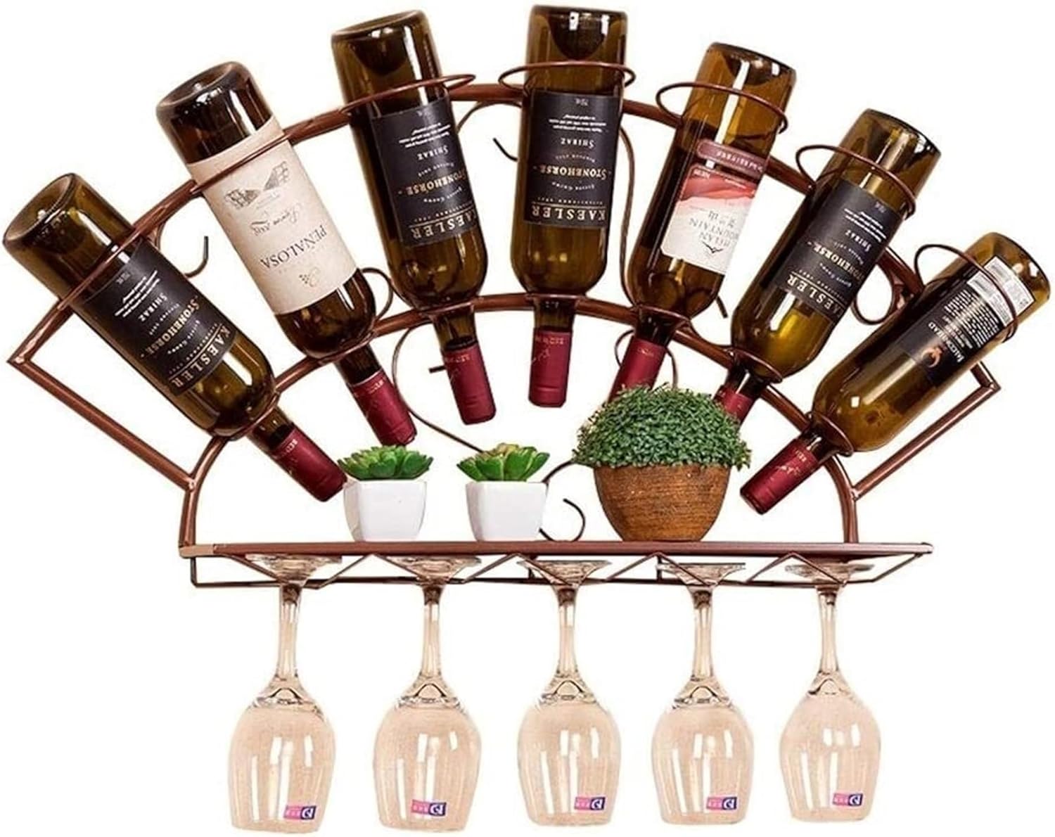 OXOAMP Wall-Mounted Wine Rack Organizer Display Shelf