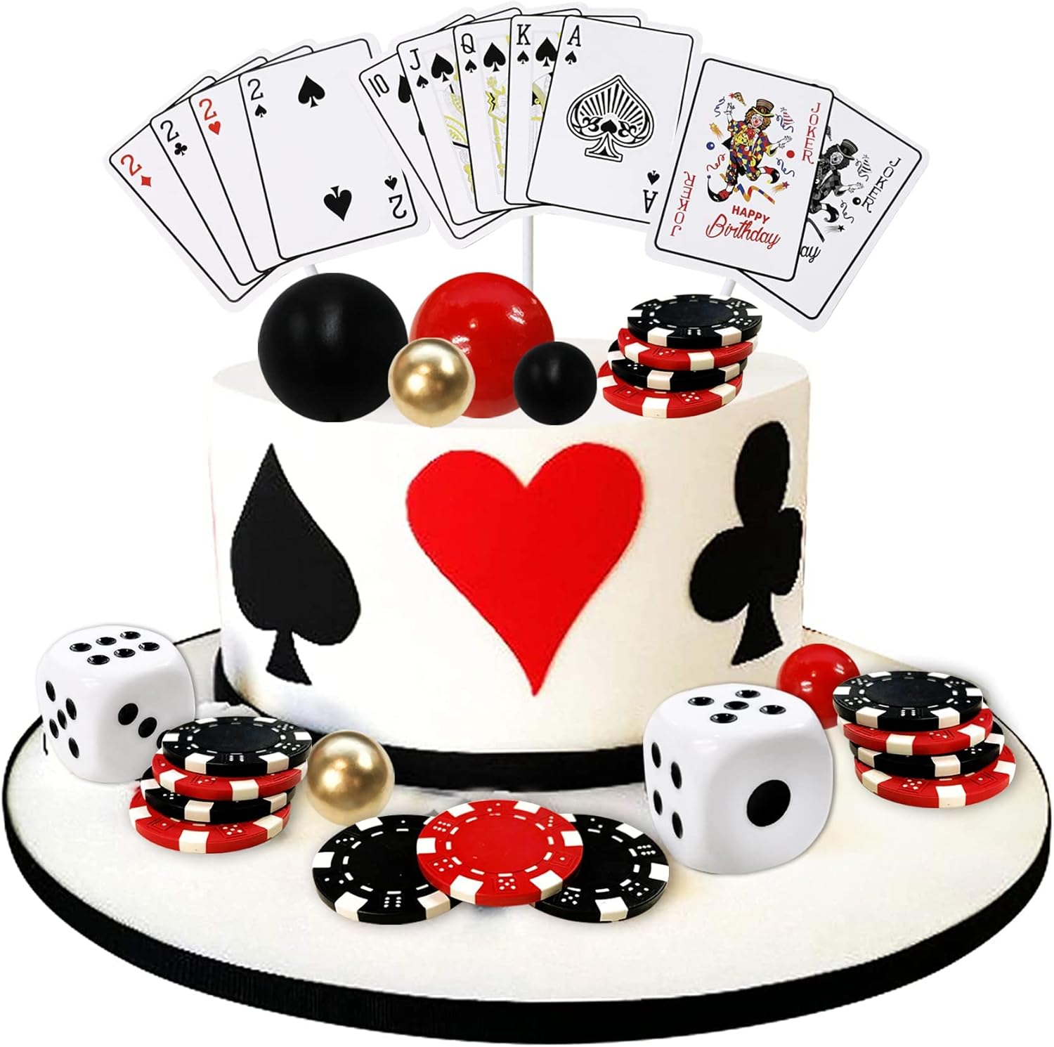 29PCS Casino Cake Decorations Non-Edible Set