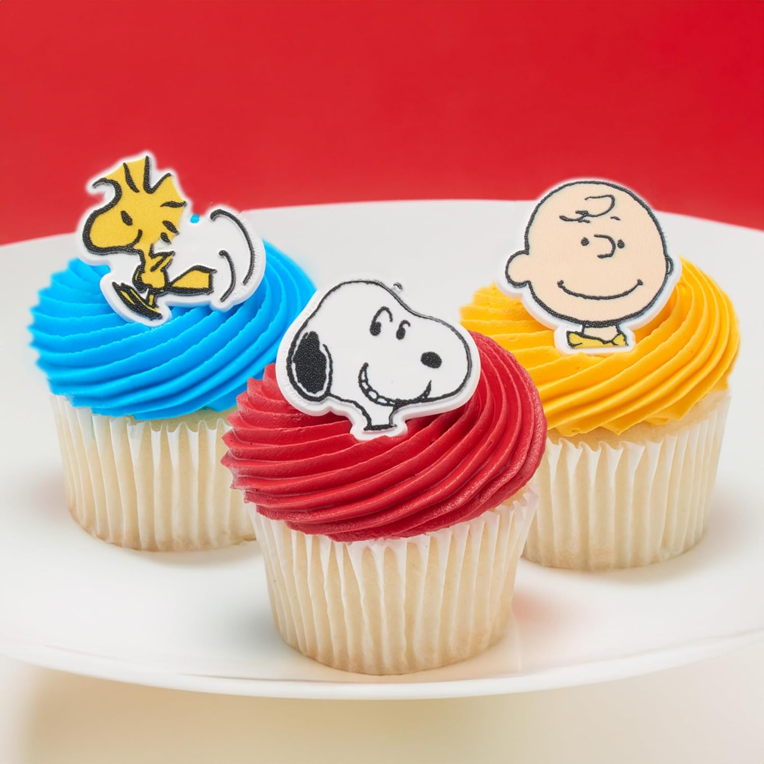DecoPac Peanuts Characters Cupcake Rings - 24 Pack