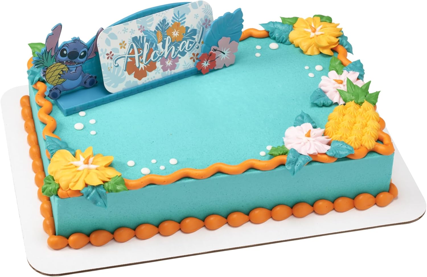 Disneys Stitch Aloha Cake Topper - Personalizable Decoration Set