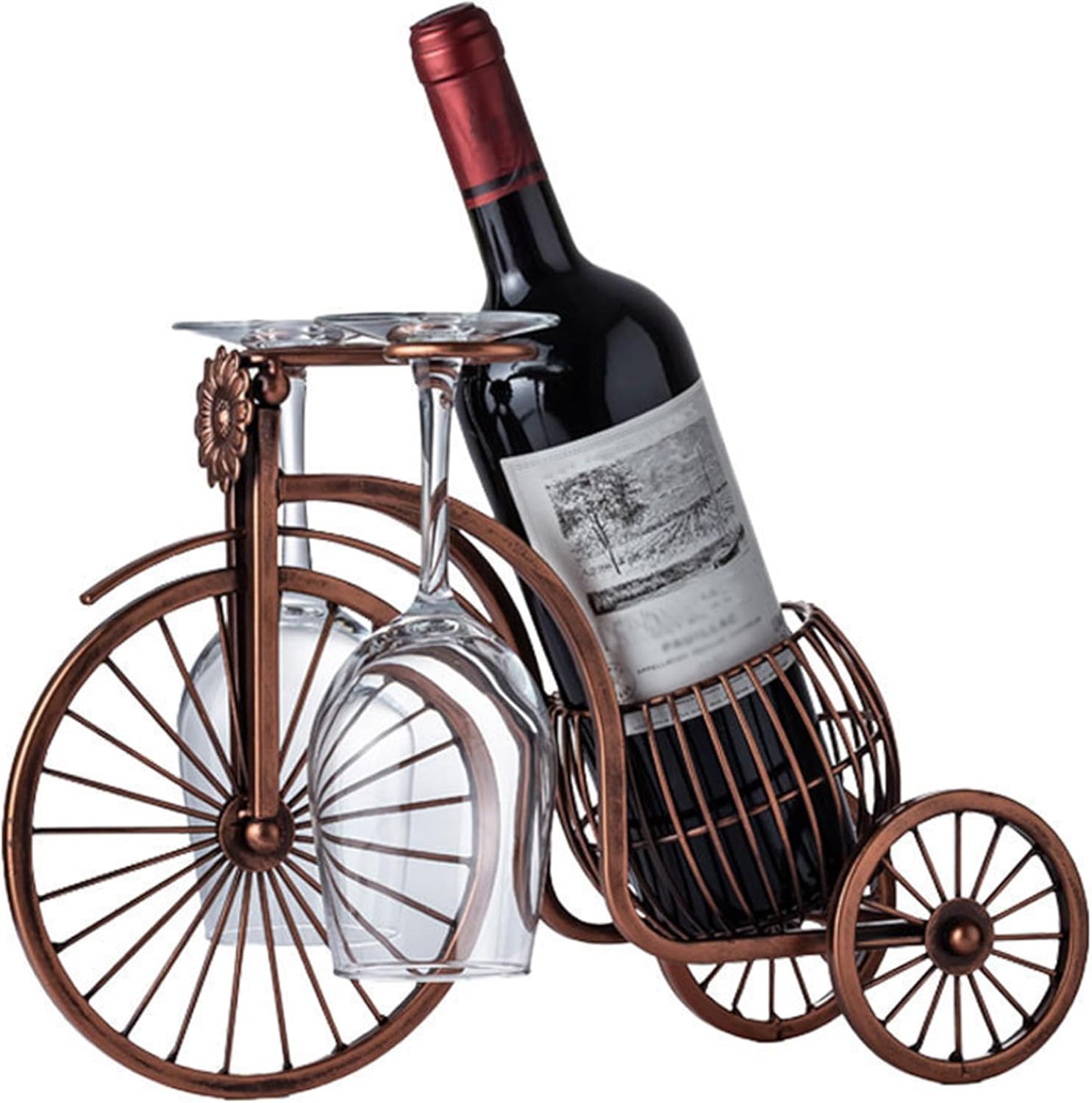 Bike Shaped Wine Bottle Holder Freestanding Countertop Wine Rack