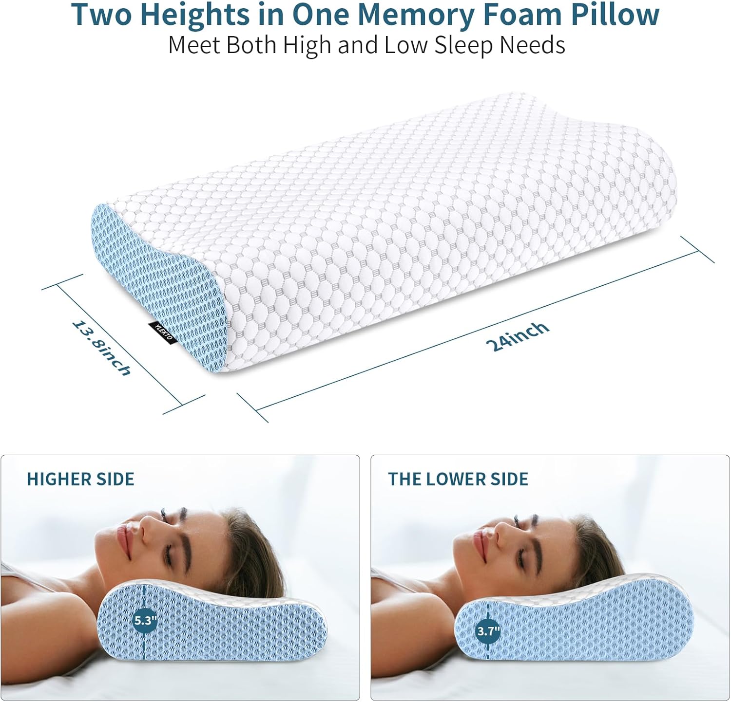 Besyodo Cervical Neck Pillow - Cooling Memory Foam for Pain Relief