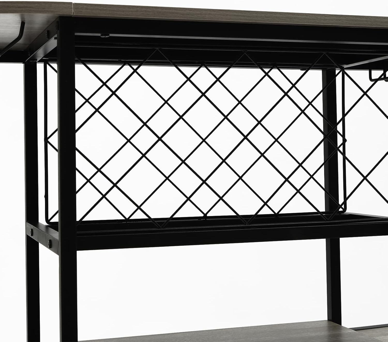 QUSKLISU Wine Rack Table with LED Light