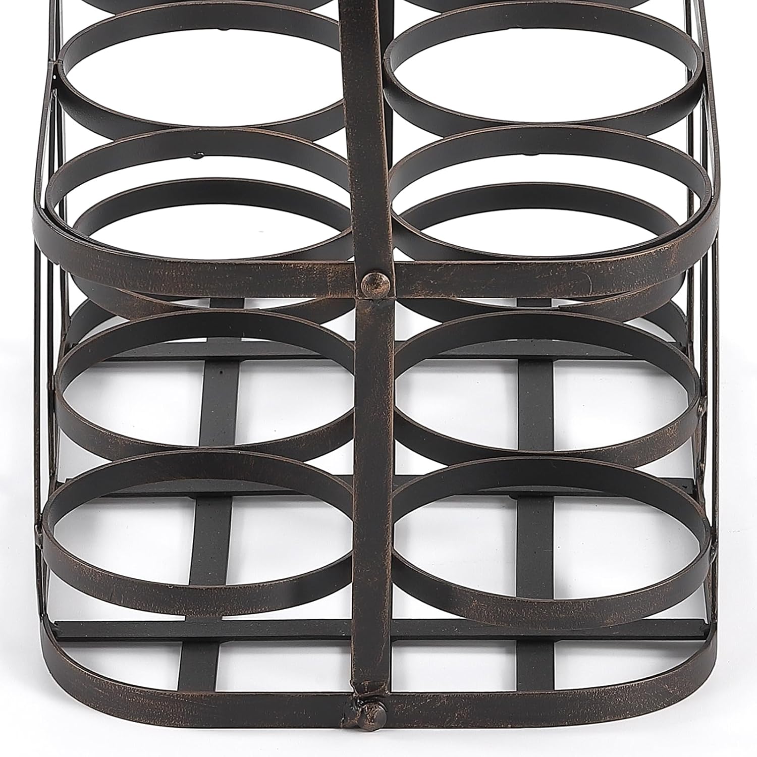 Ironlux 6 Bottle Metal Wine Carrier with Wood Handle 1