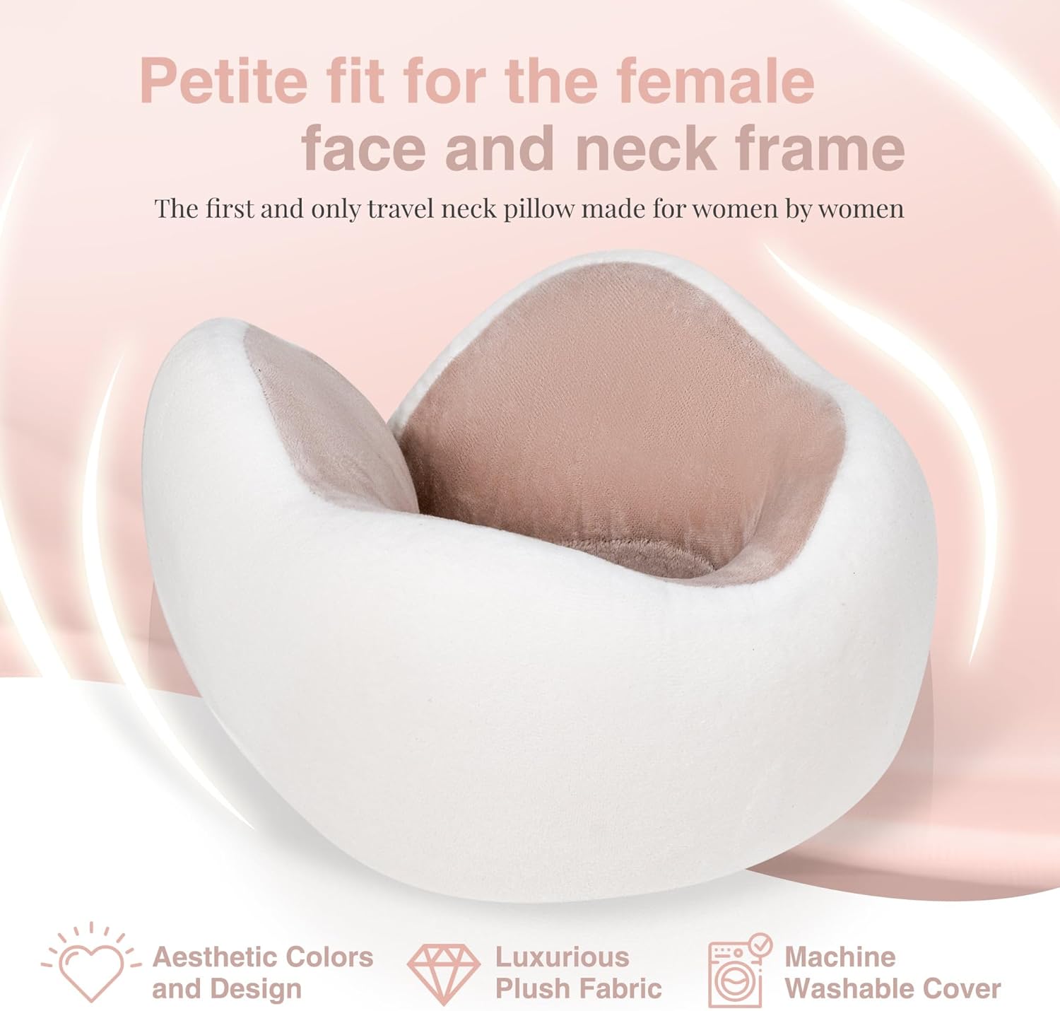 Skyyhi Womens Fitted Neck Pillow for Travel
