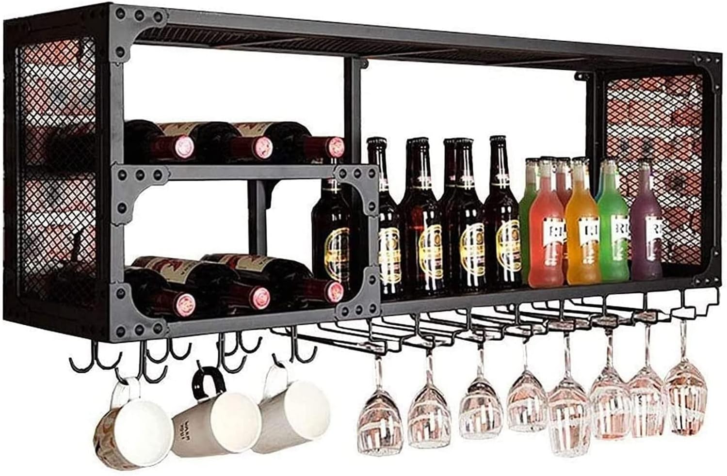 ALDEPO 120CMx30CM Freestanding Wine Rack