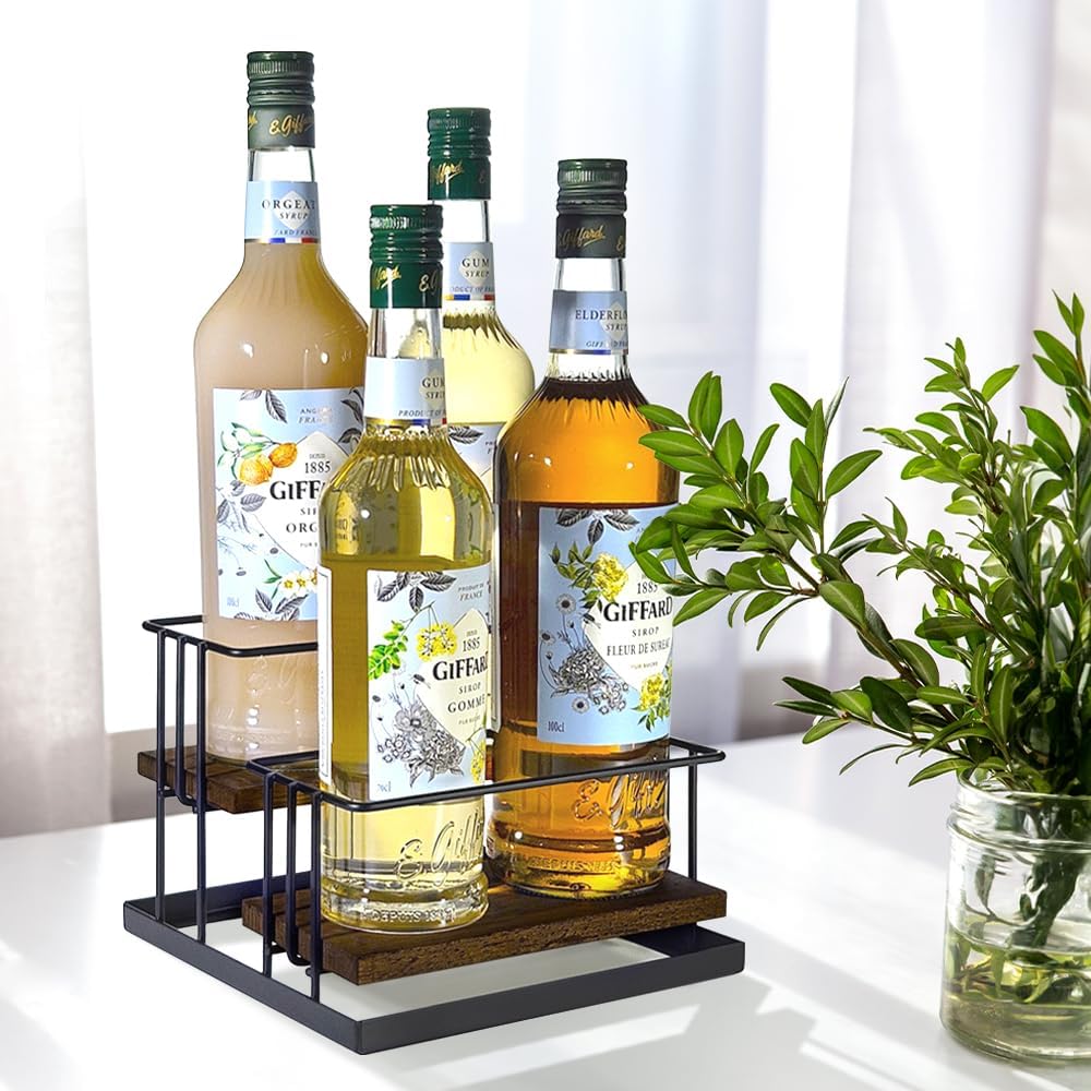 J JACKCUBE DESIGN 2 Tier Syrup Bottle Holder Rack