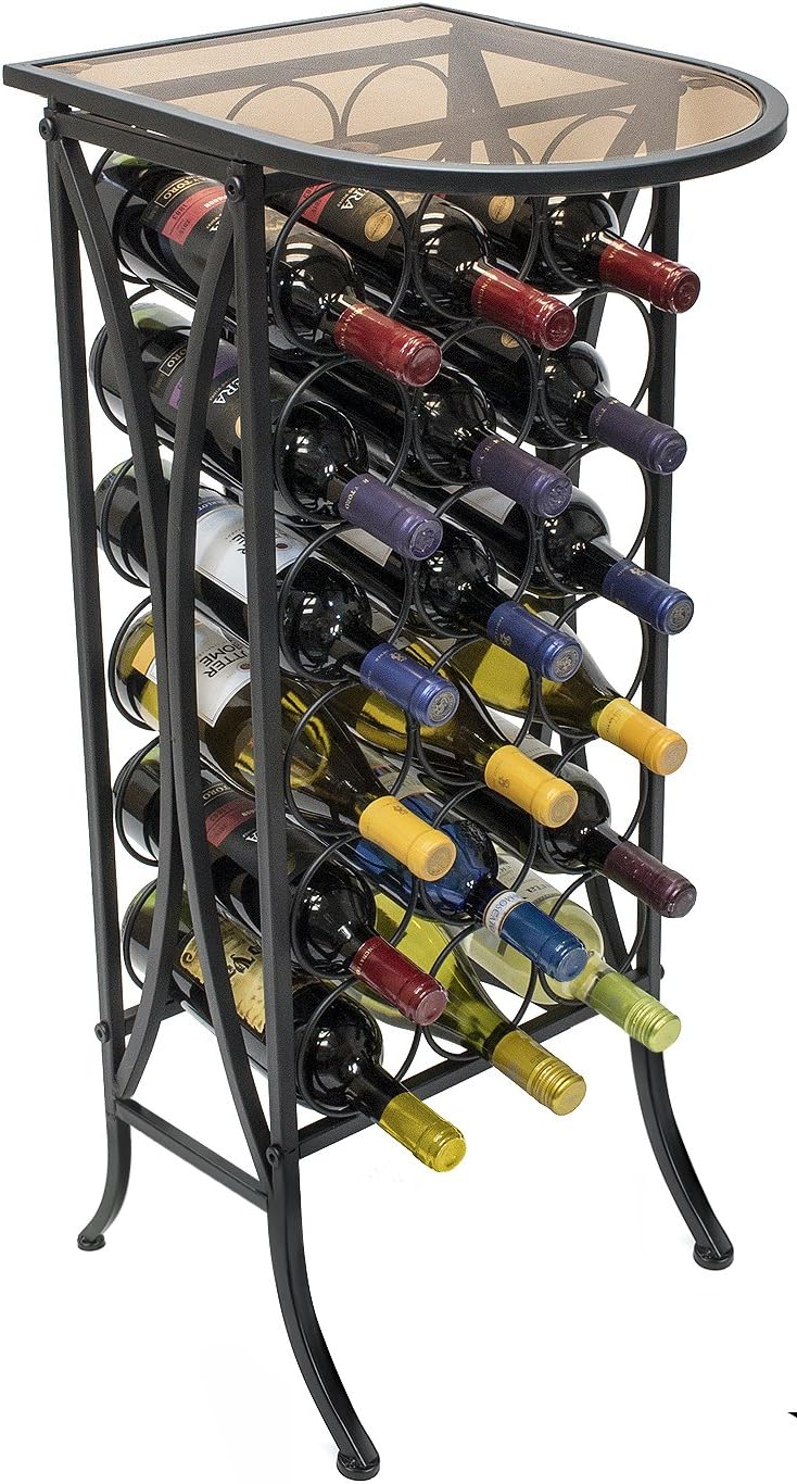 Sorbus Bordeaux Chateau Style Wine Rack Stand Holds 18 Bottles