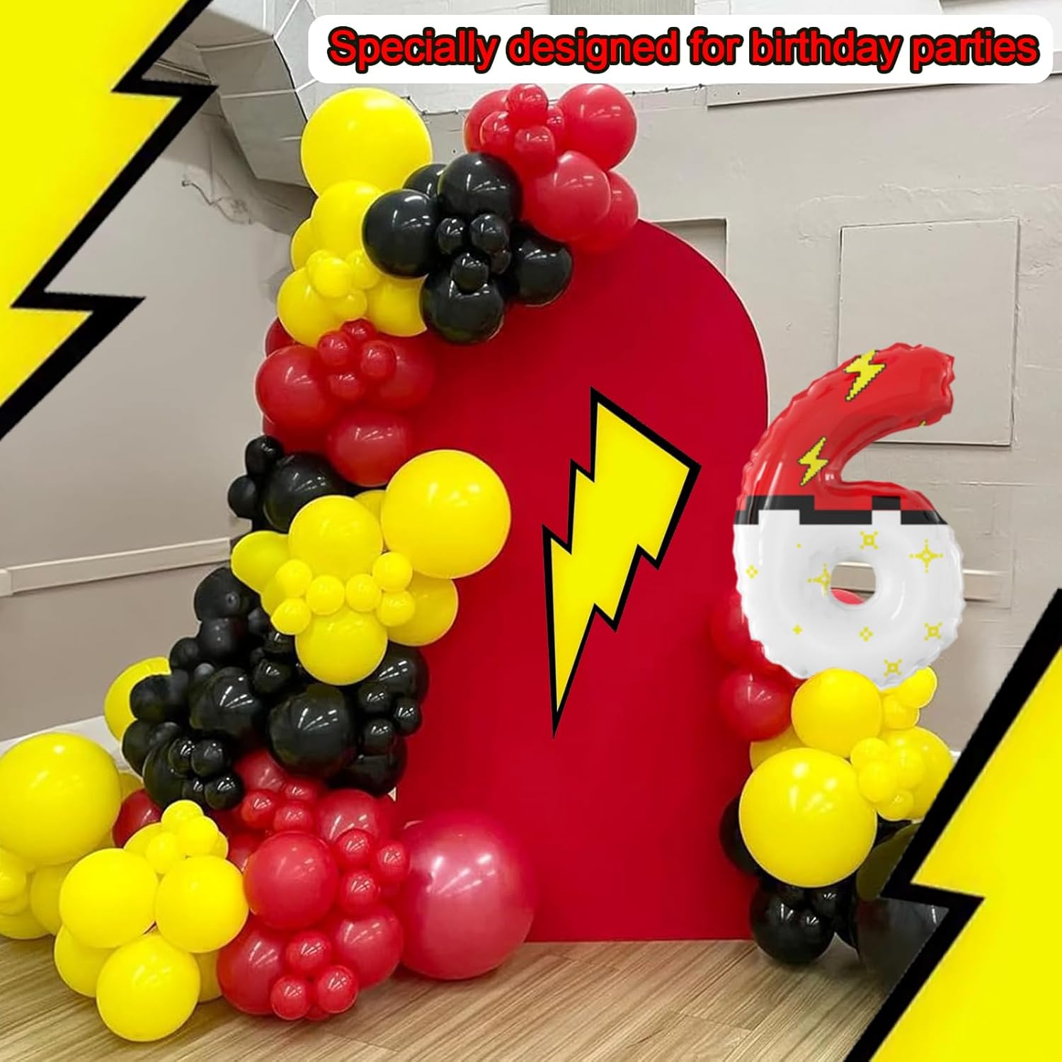 40 Inch Giant Red White Cartoon Number Foil Balloons Set