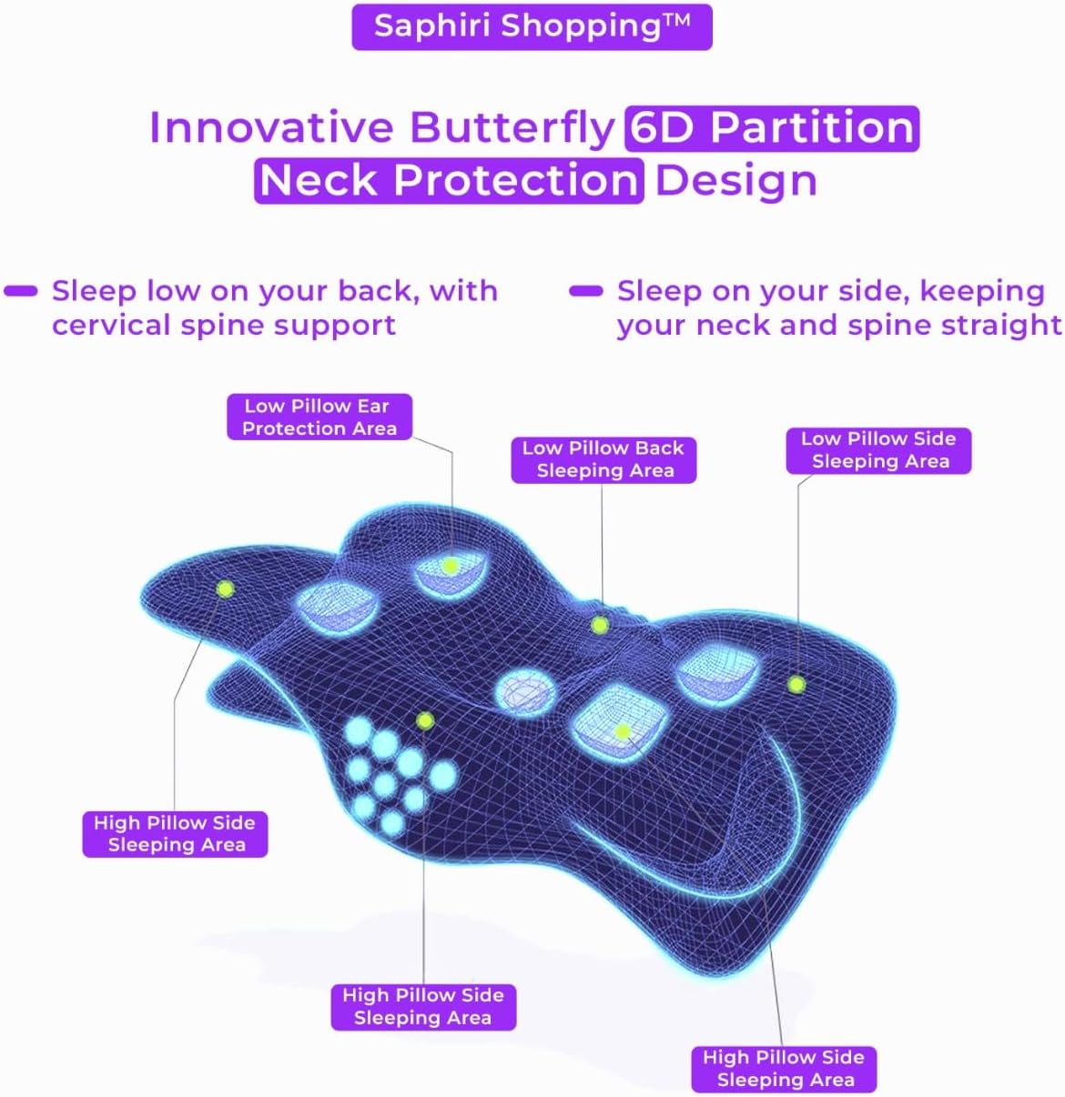 Cervical Neck Support Pillow for Sleep Comfort