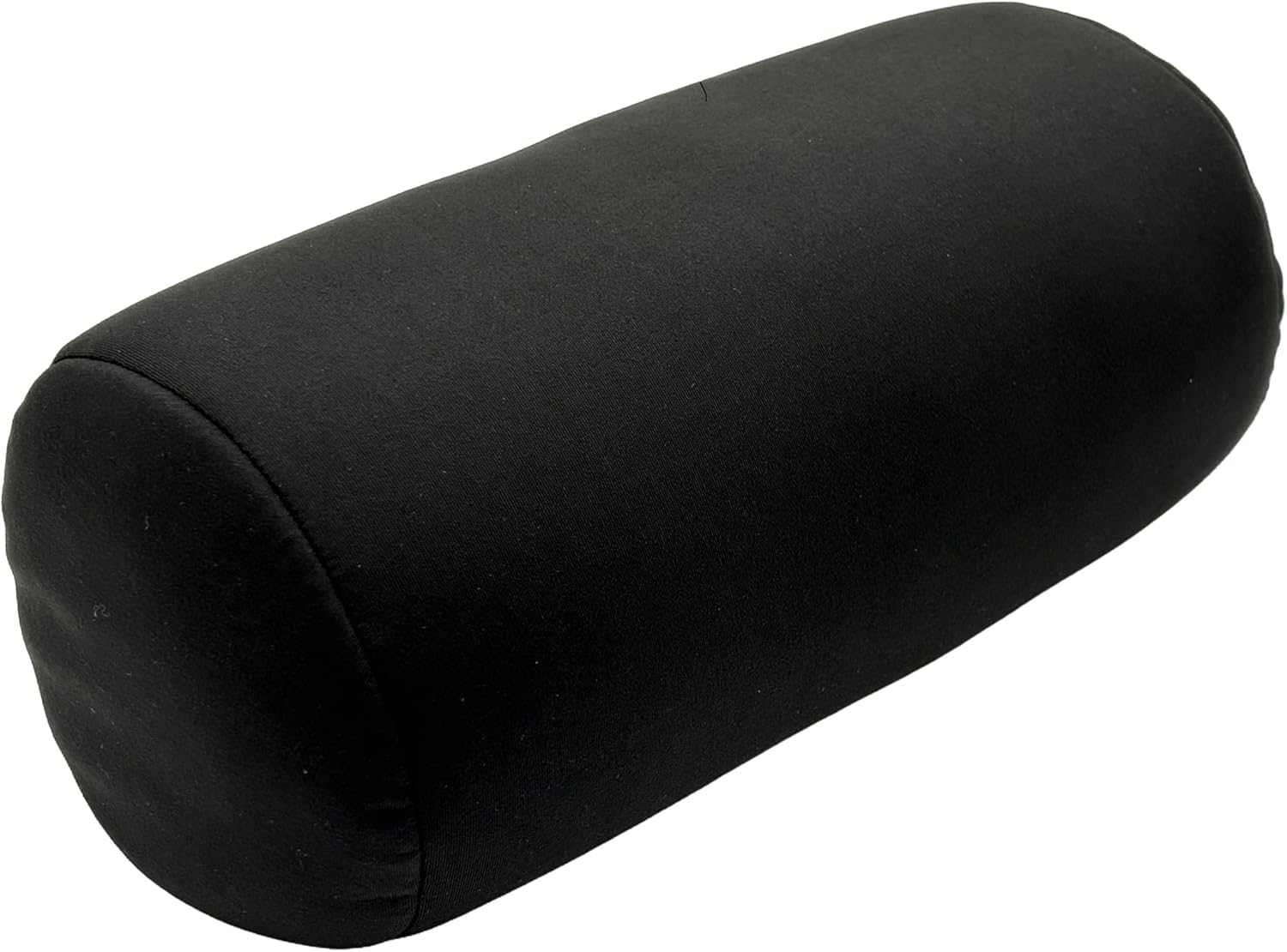Microbead Roll Pillow for Neck Support and Travel Comfort Black