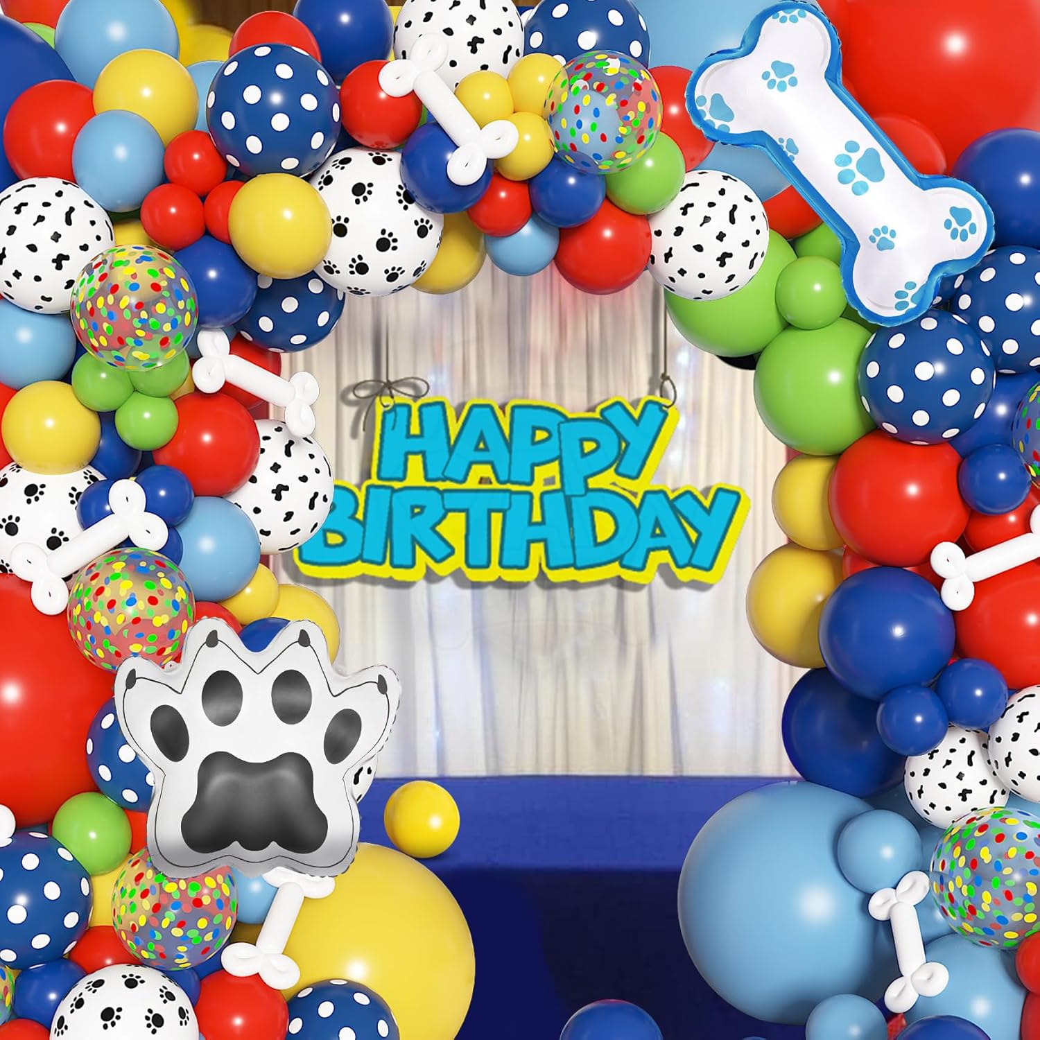 Amandir Paw Balloon Garland Kit for Dog Theme Party