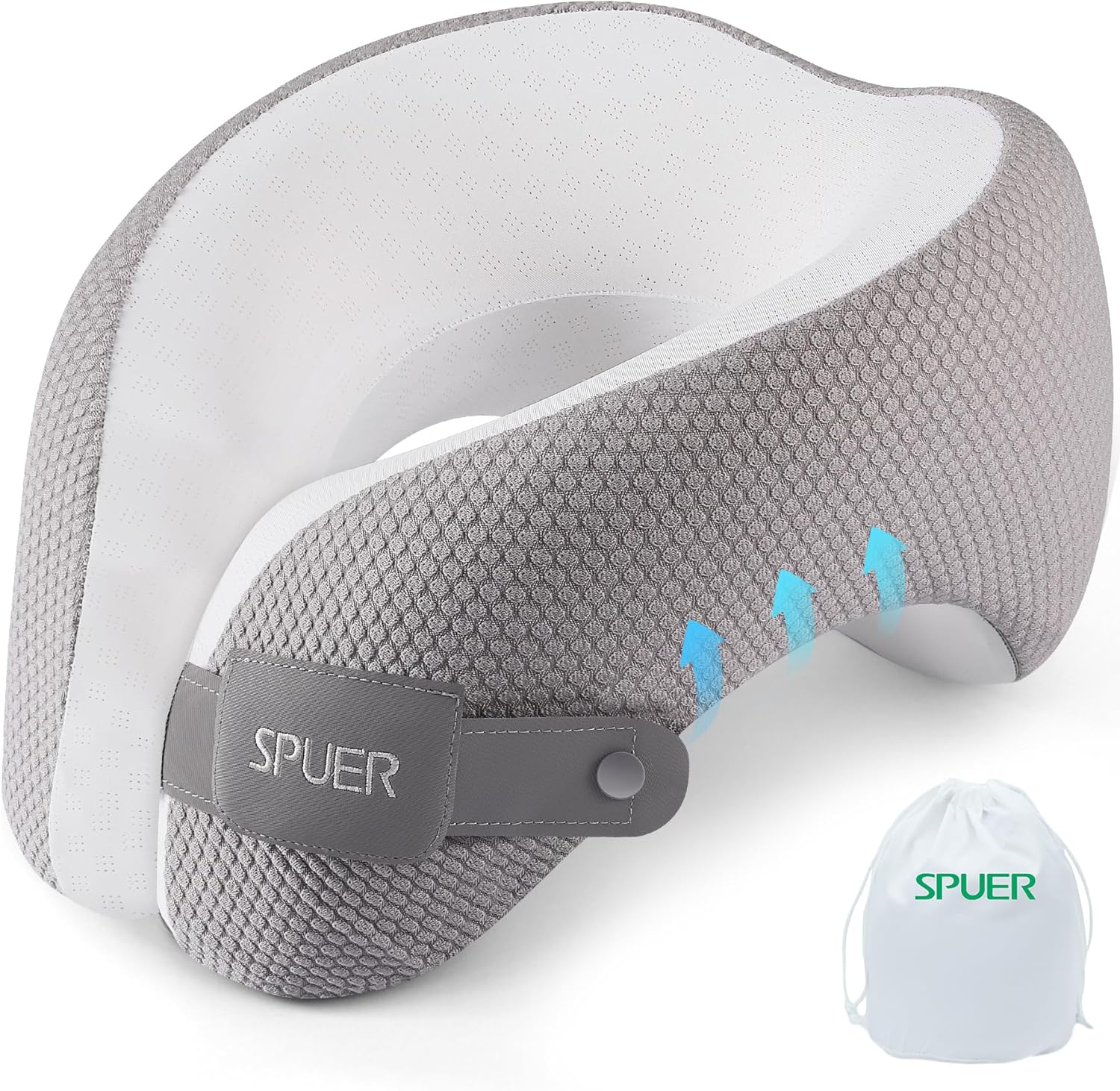 SPUER 2in1 Ergonomic Travel Neck Pillow