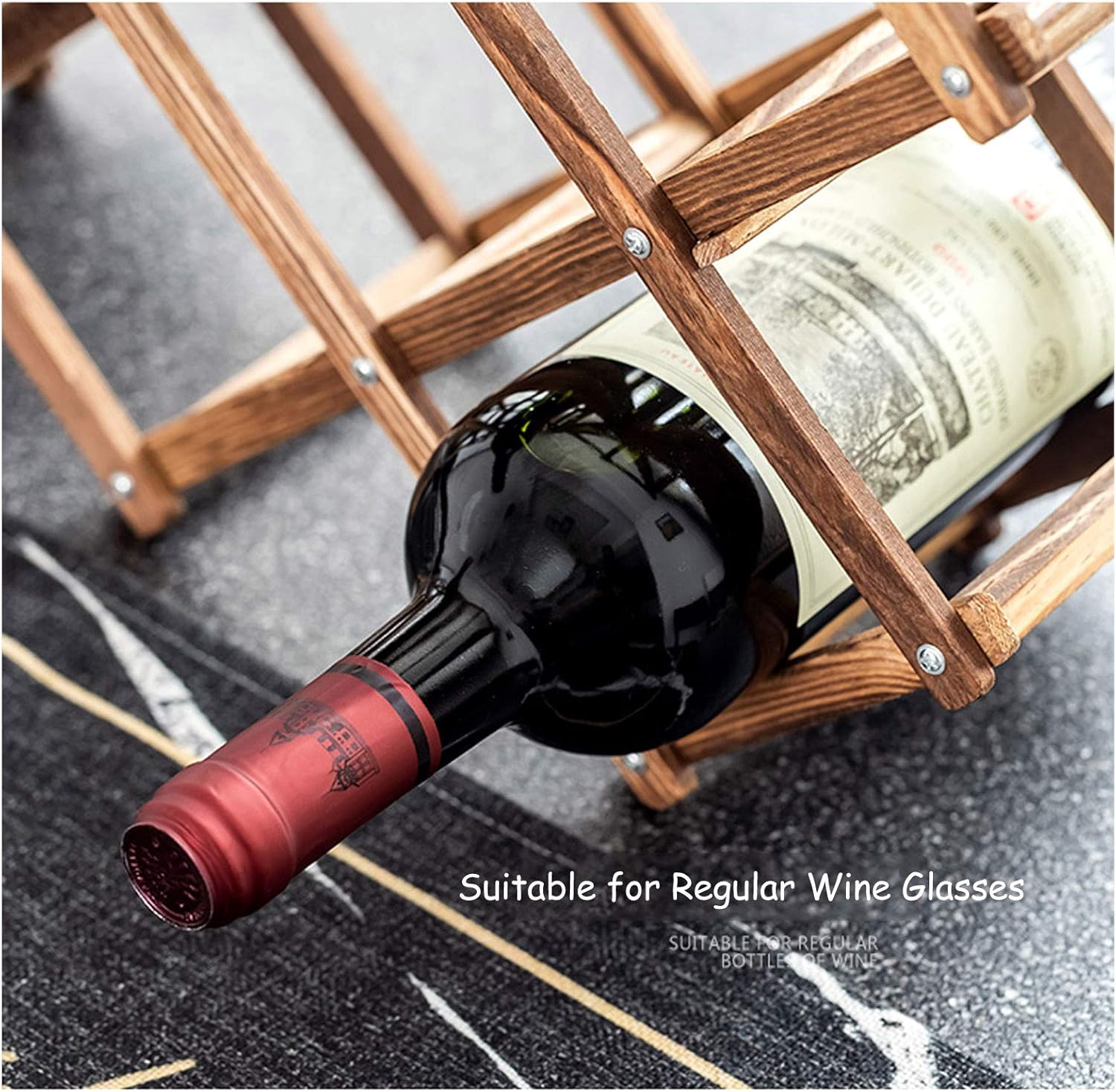 BOCbco Freestanding Wine Rack for 10 Bottles