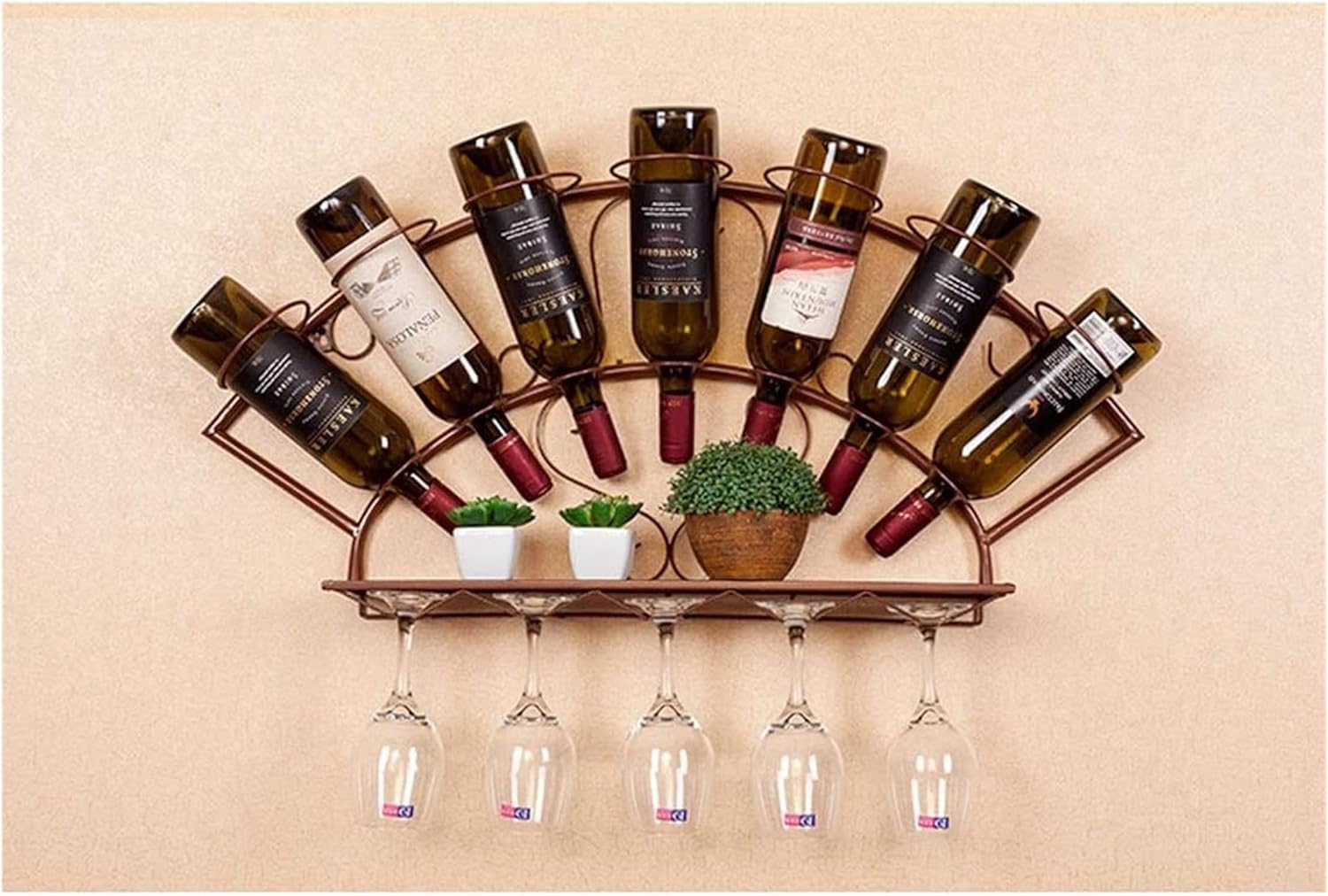 OXOAMP Wall-Mounted Wine Rack Organizer Display Shelf