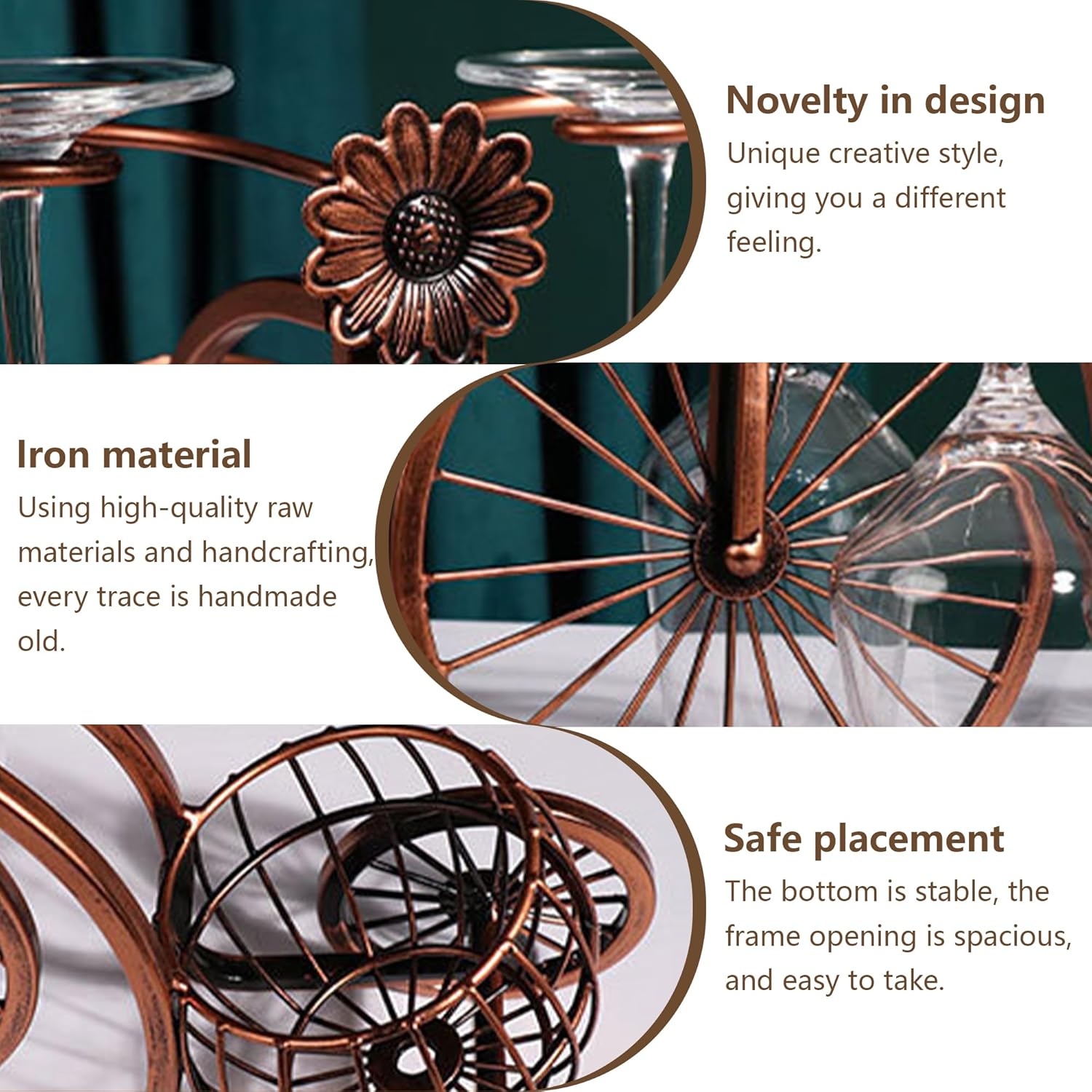 Bike Shaped Wine Bottle Holder Freestanding Countertop Wine Rack