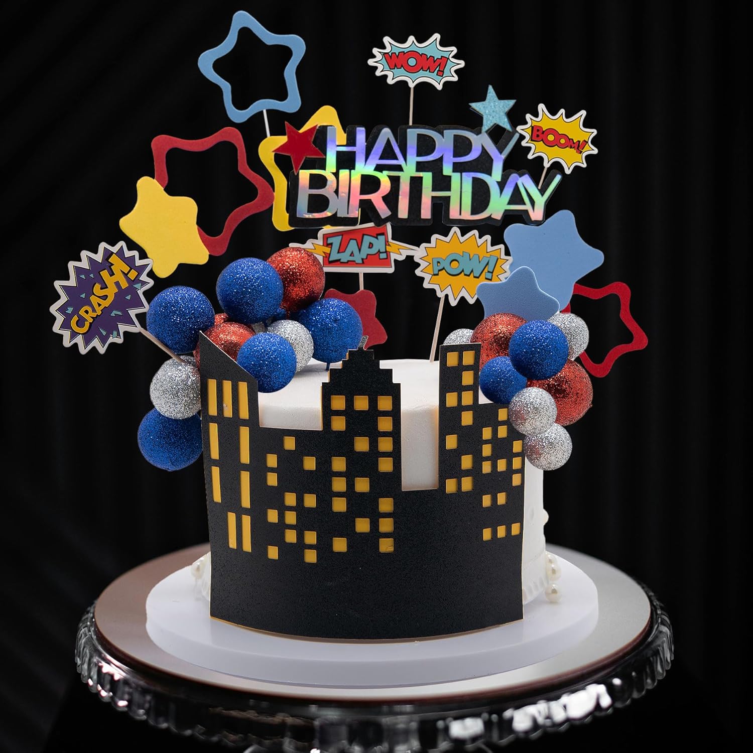 51PCS Superhero Birthday Cake Toppers