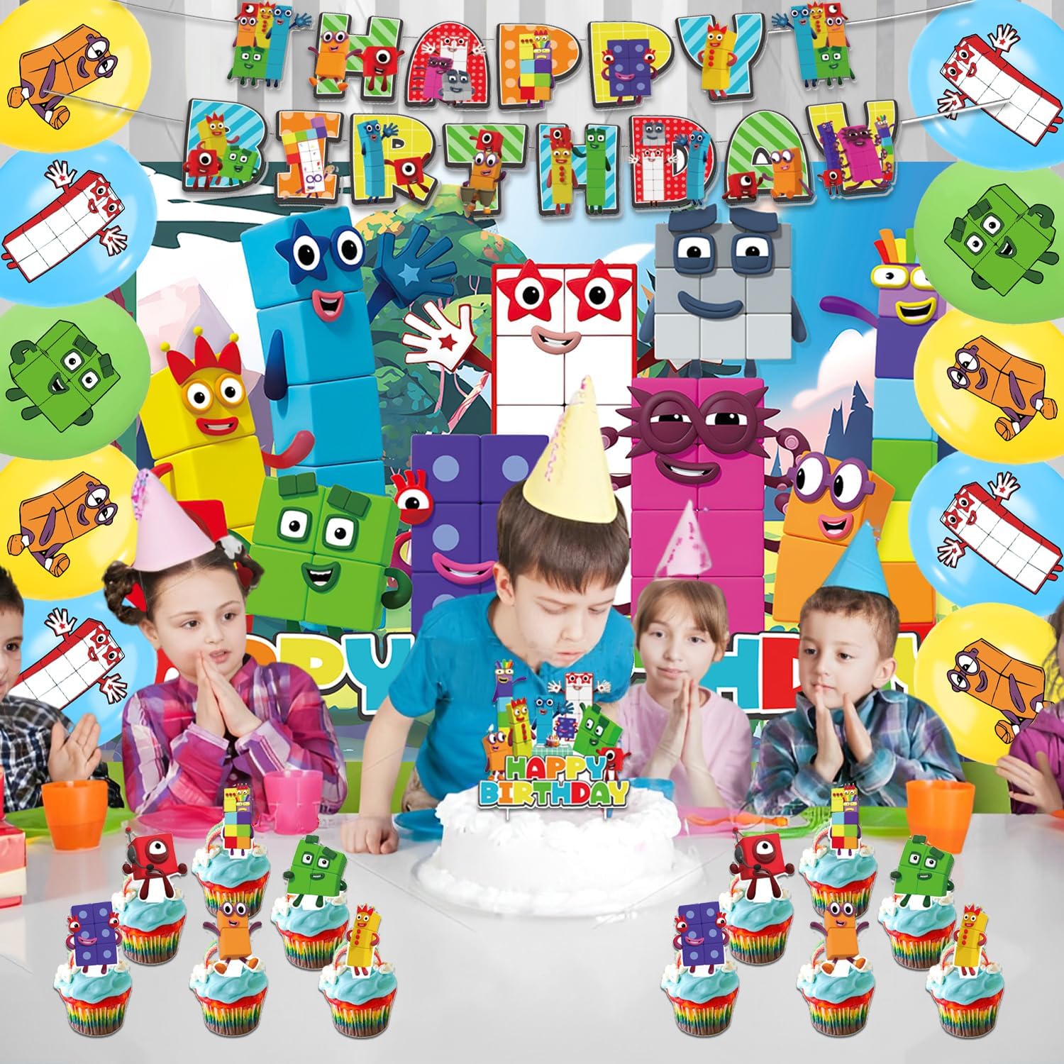 42Pack Number Block Party Supplies Set 1