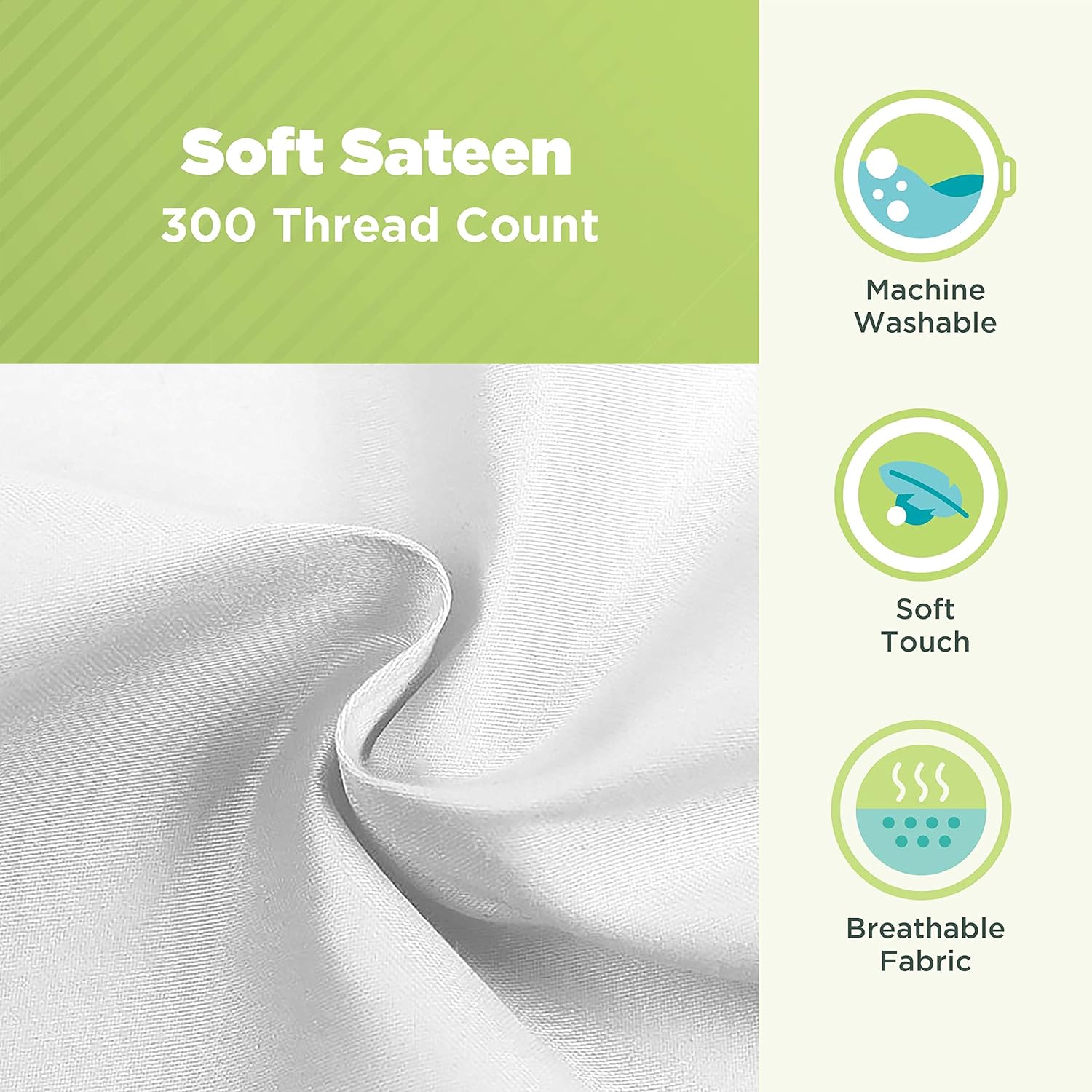 Bean Products Organic Cotton Sateen Pillowcase 500 Thread Count