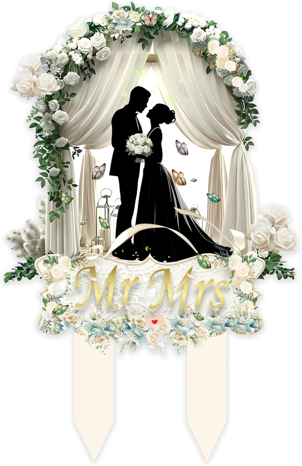 Mr and Mrs Wedding Cake Toppers for Cake Decorations