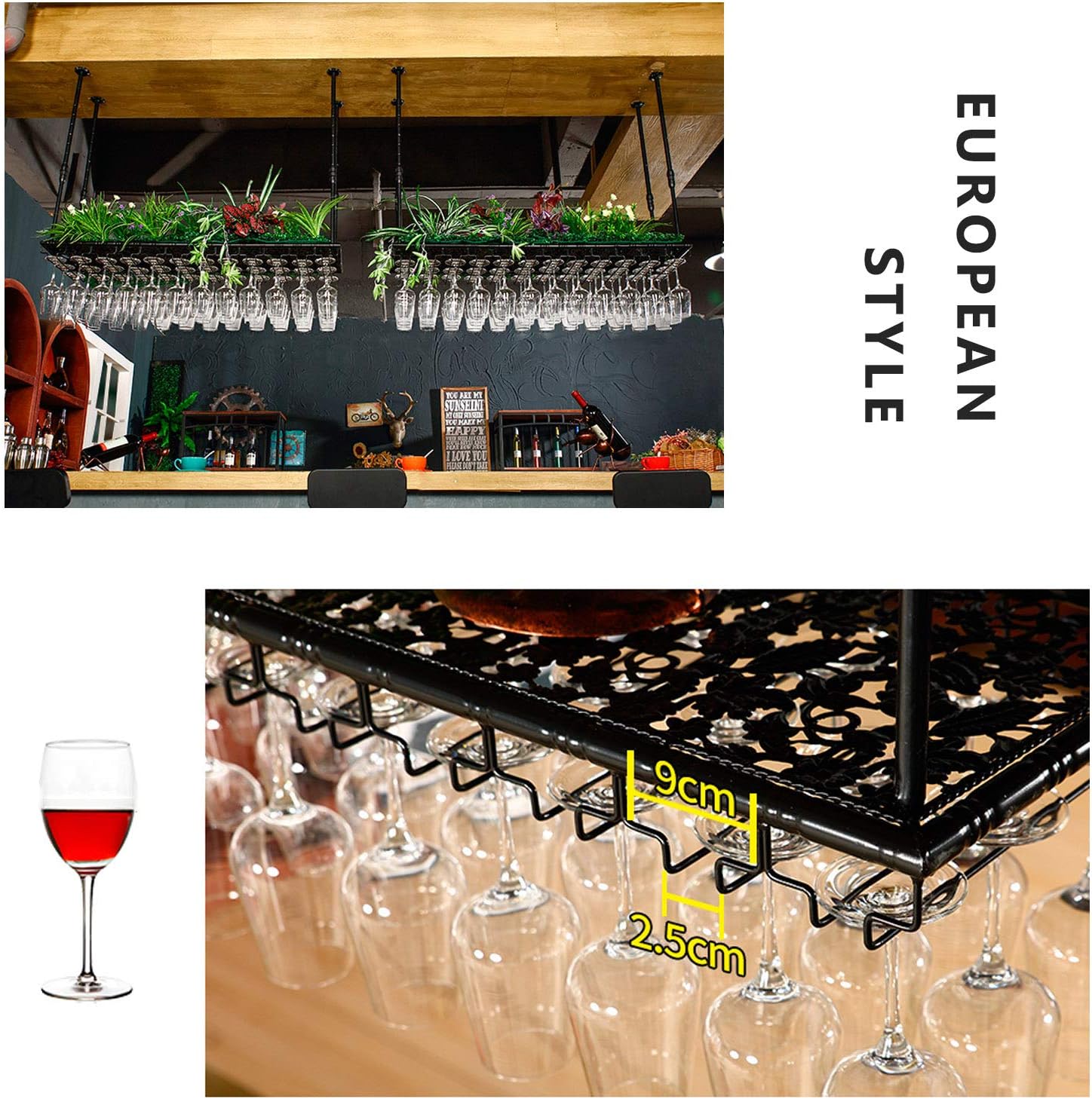 Wall-Mounted Wine Rack with Adjustable Height