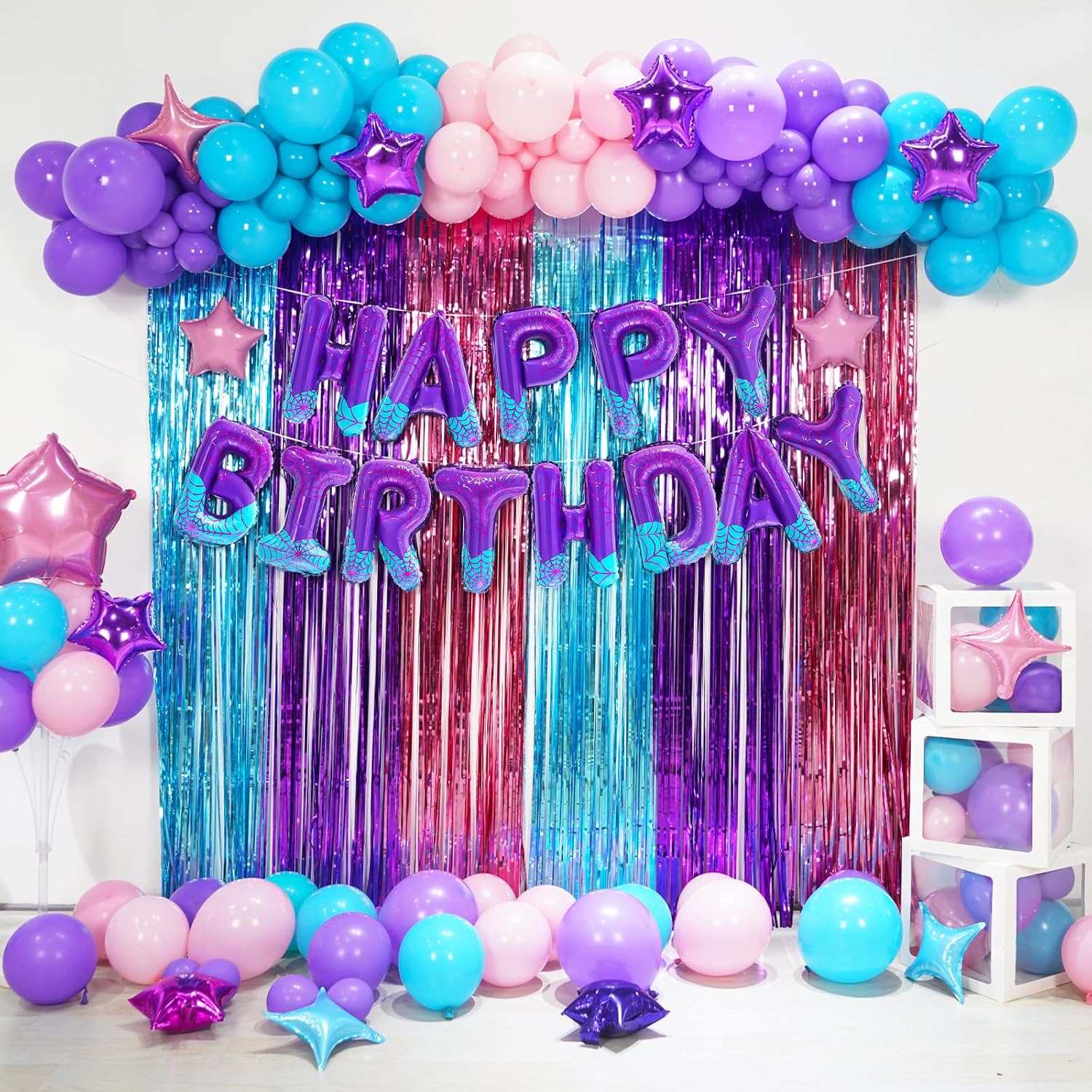 FANGBBO Spider Girl Birthday Balloons 1