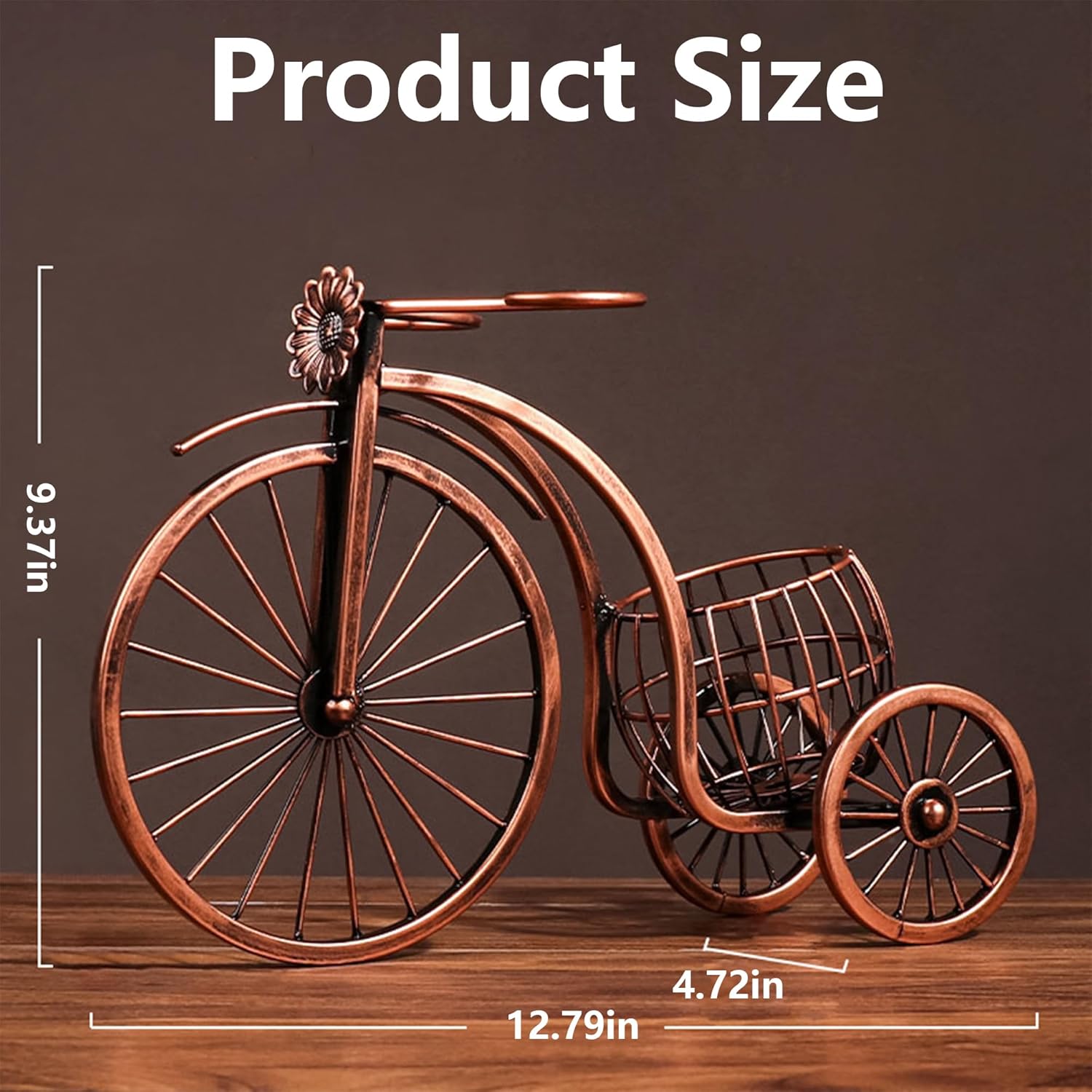 Bike Shaped Wine Bottle Holder Freestanding Countertop Wine Rack