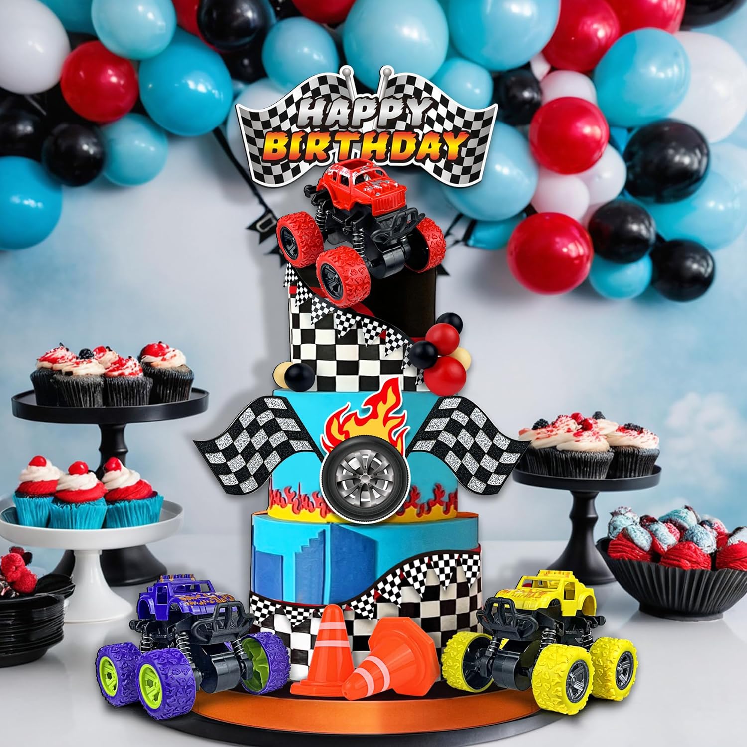 20PCS Truck Cake Toppers Non-Edible Off-road Decoration