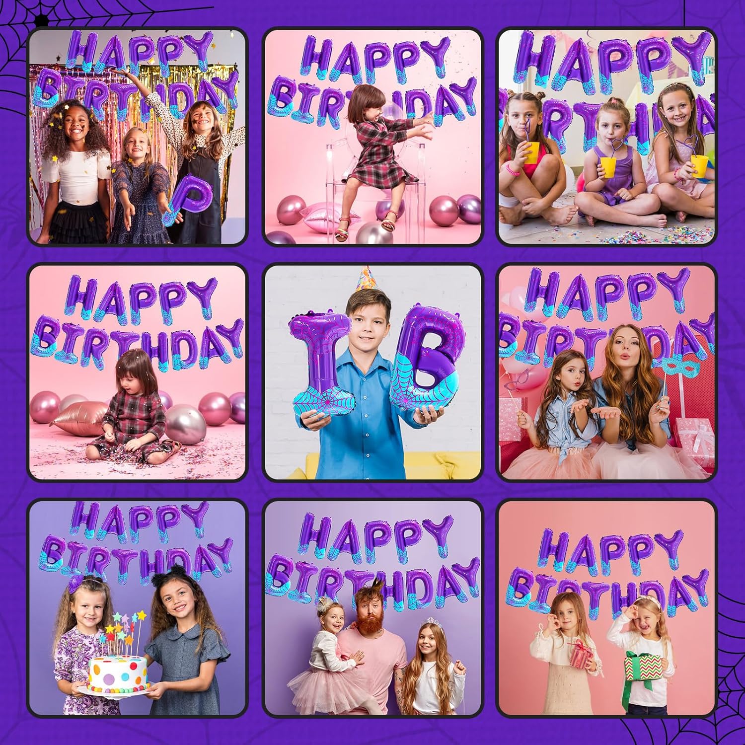 FANGBBO Spider Girl Birthday Balloons 1