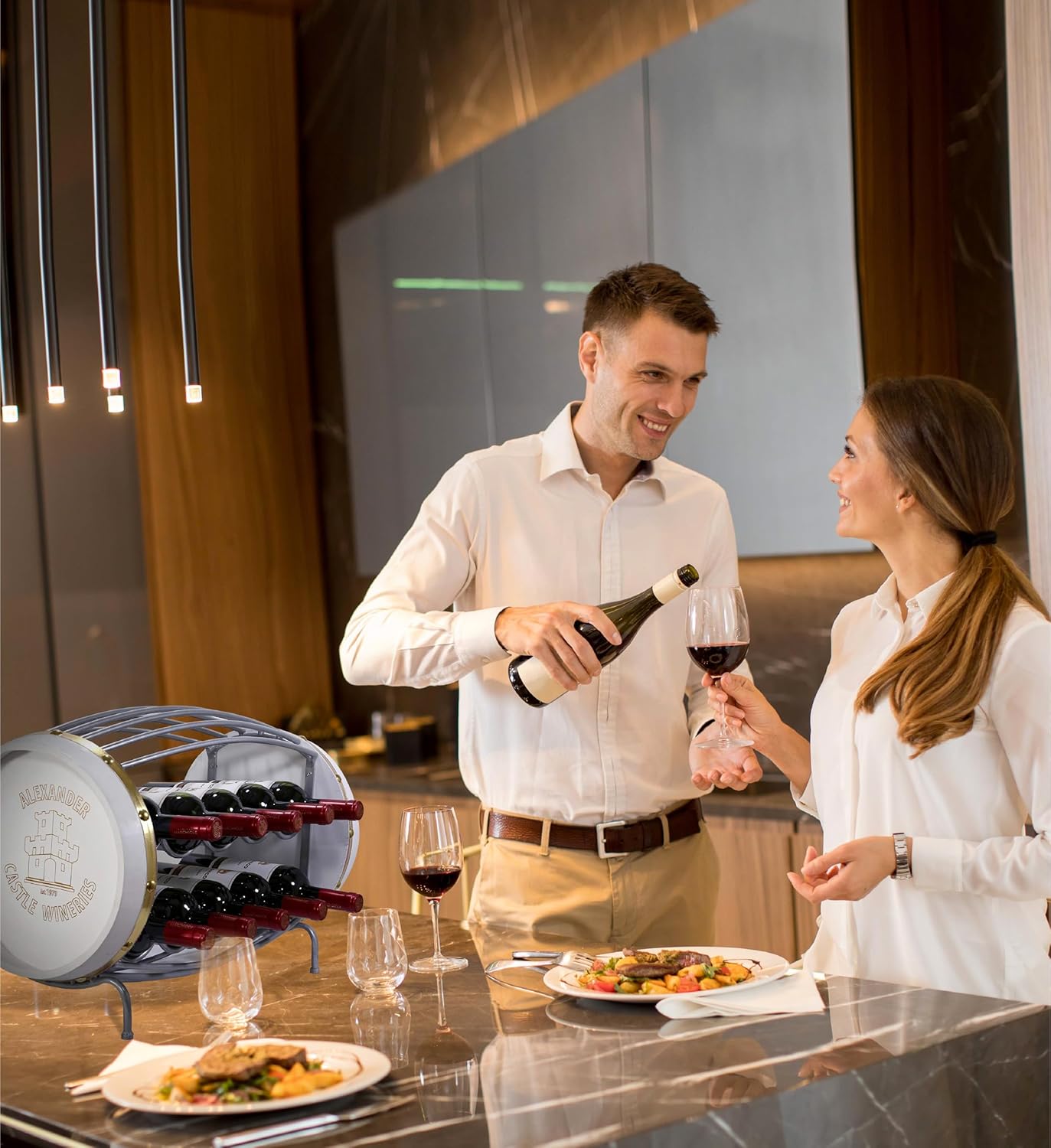 CoTa Global Napoleon Metal Wine Rack for 10 Bottles
