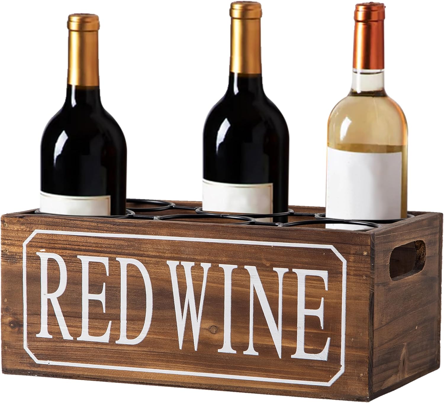 Sintosin Rustic Wooden Wine Rack Countertop 16x9 Inch